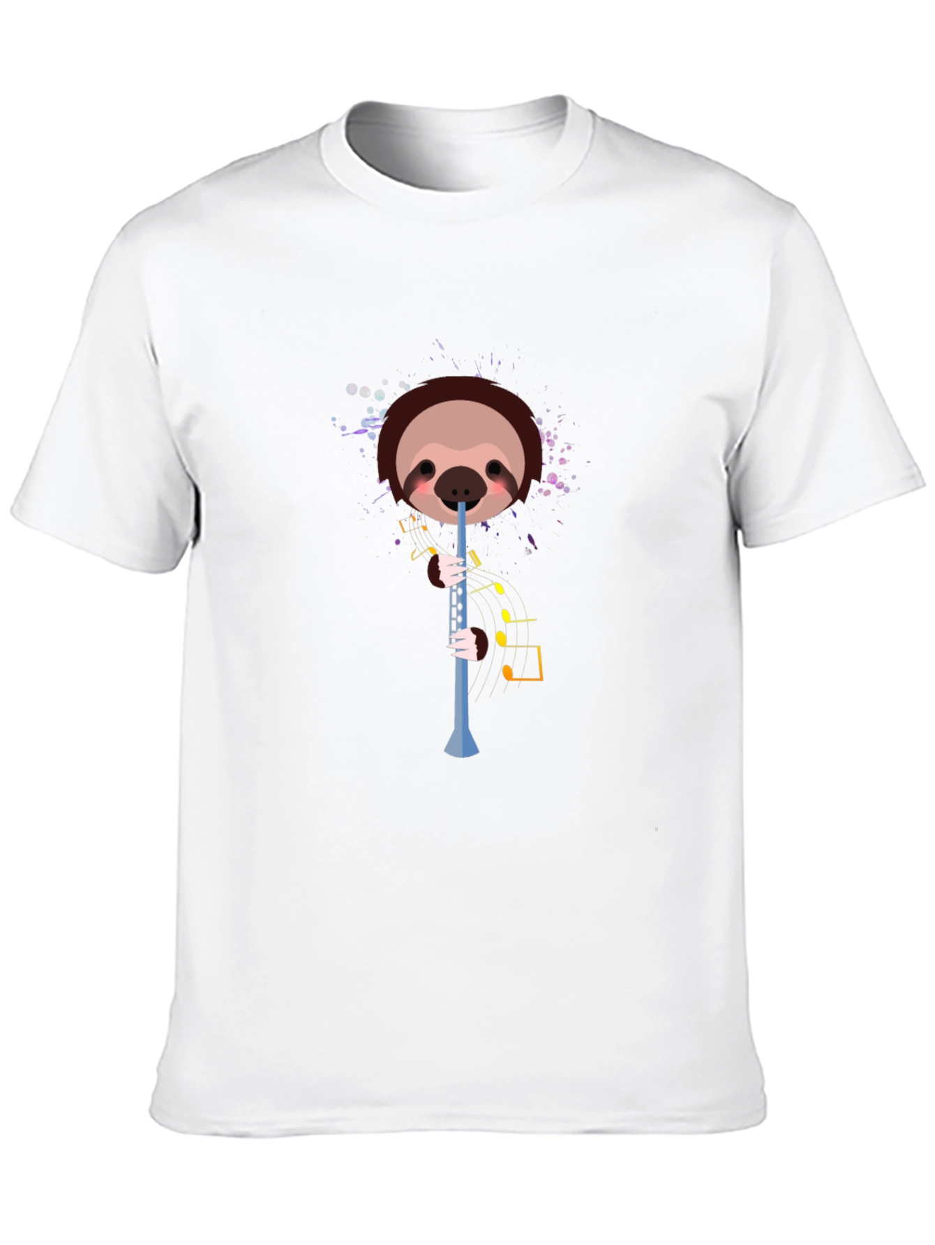Sloth Clarinet T-Shirt - Funny Music Lover Tee