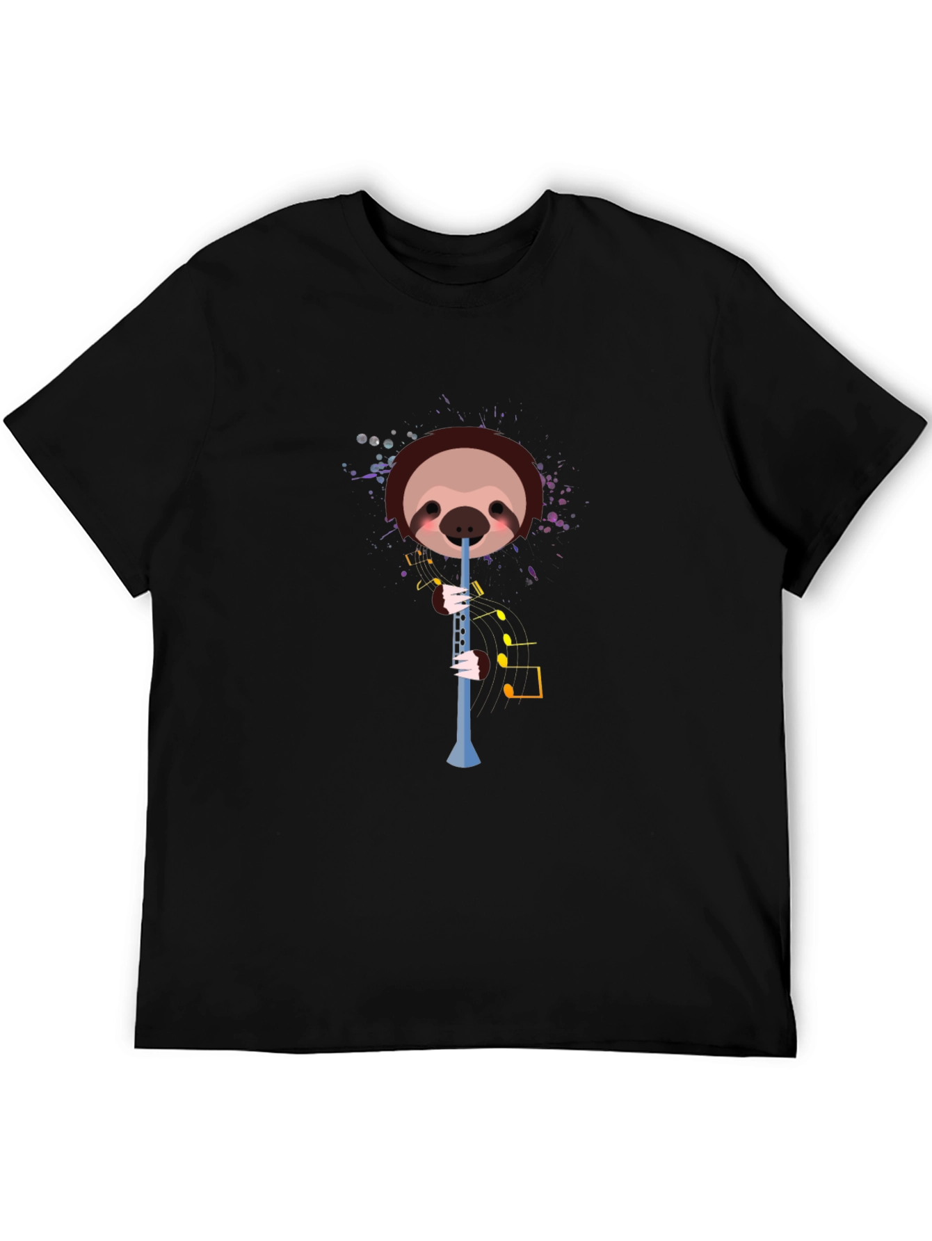 Sloth Clarinet T-Shirt - Funny Music Lover Tee