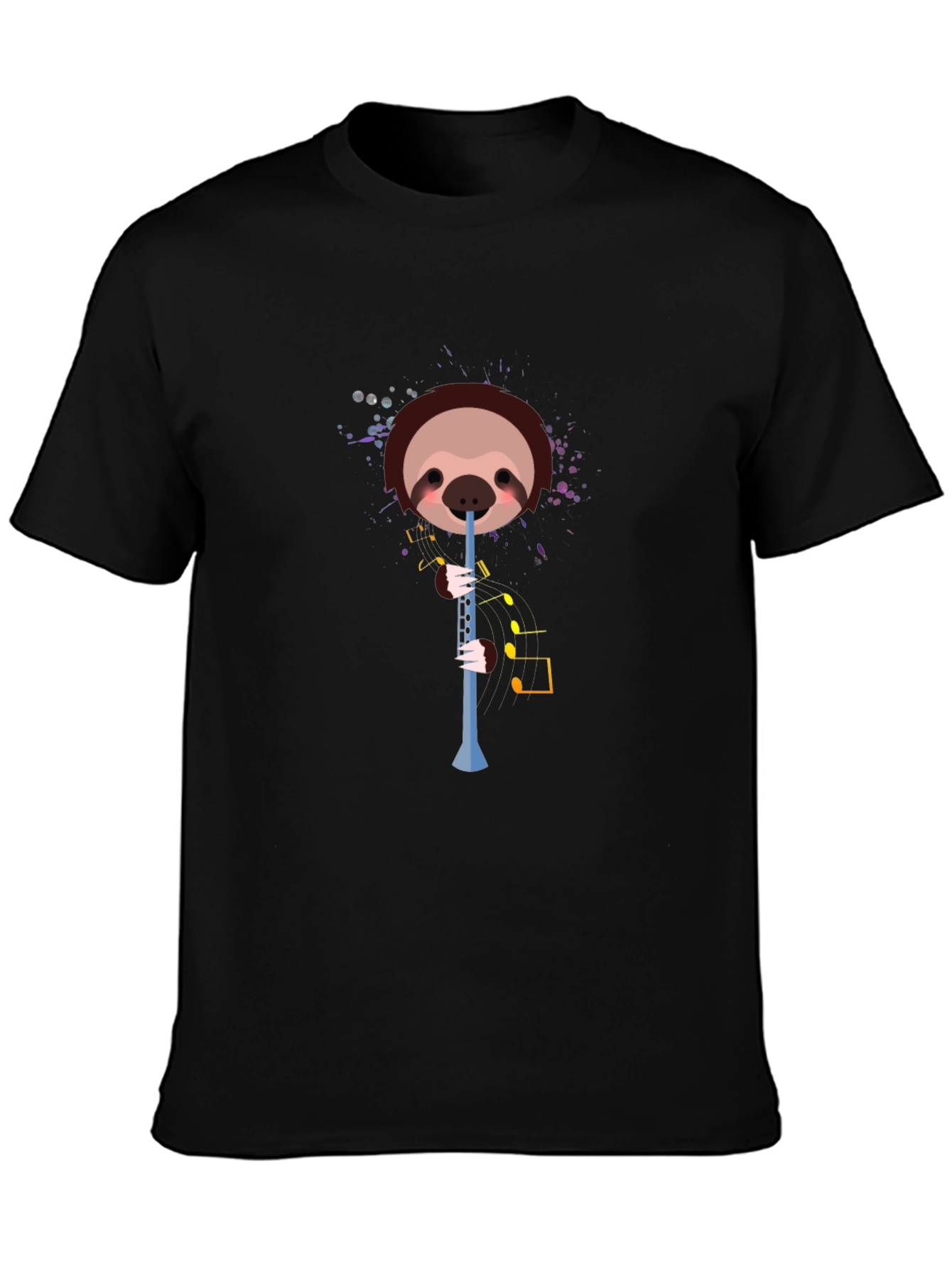Sloth Clarinet T-Shirt - Funny Music Lover Tee