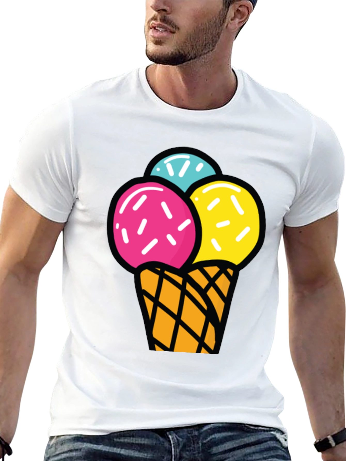 Ice Cream Graphic T-Shirt - Fun Summer Style