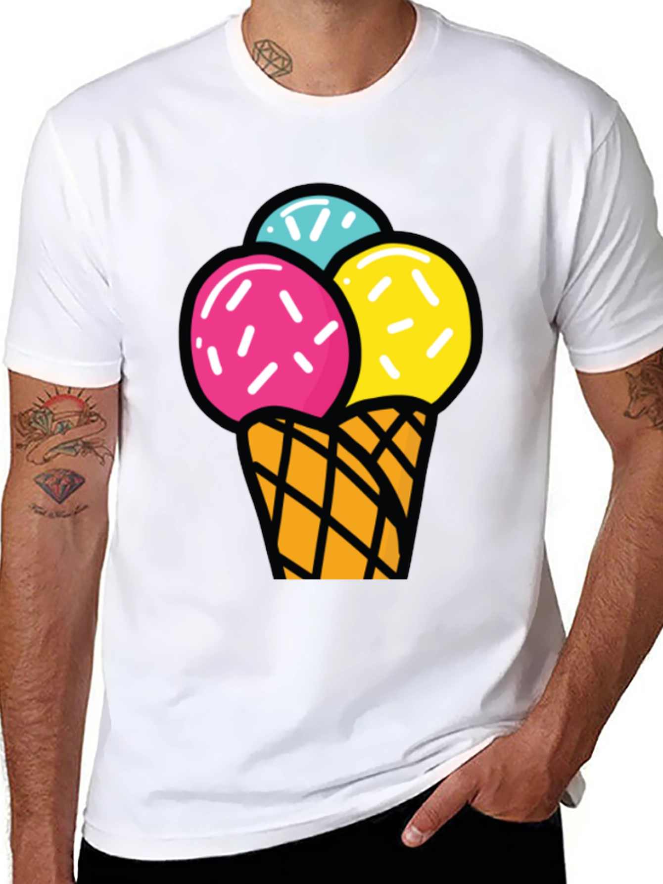Ice Cream Graphic T-Shirt - Fun Summer Style