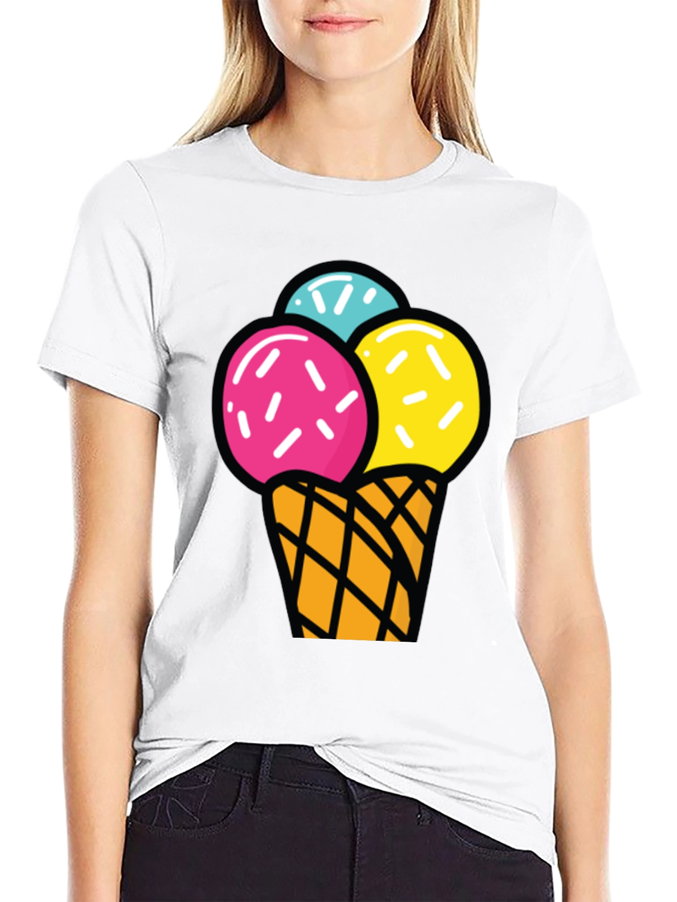 Ice Cream Graphic T-Shirt - Fun Summer Style
