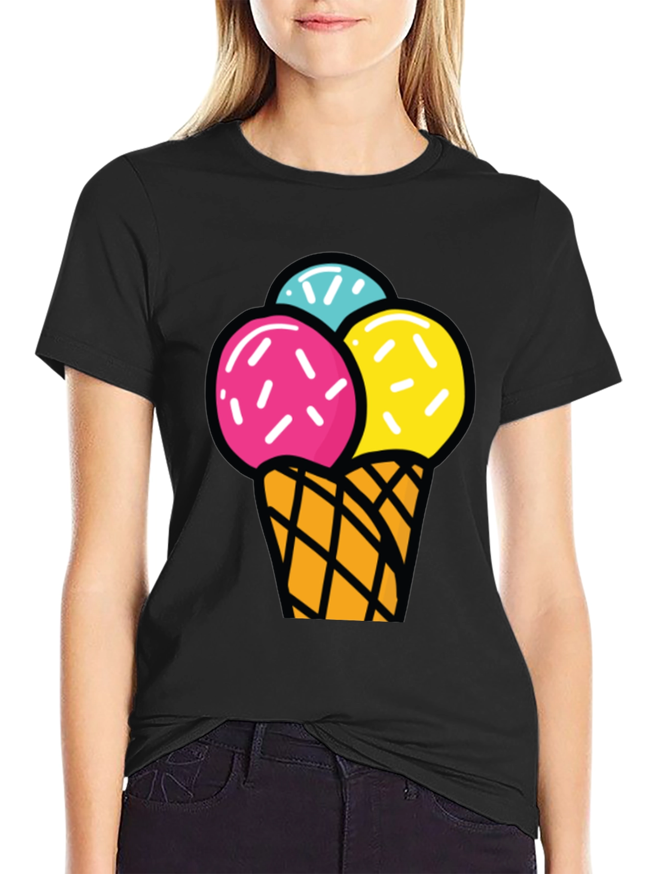 Ice Cream Graphic T-Shirt - Fun Summer Style