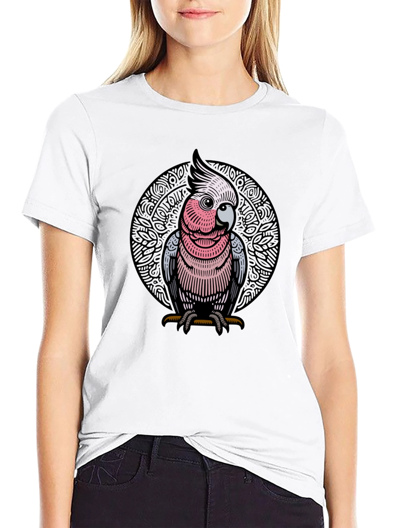 Pink Cockatoo Graphic Tee