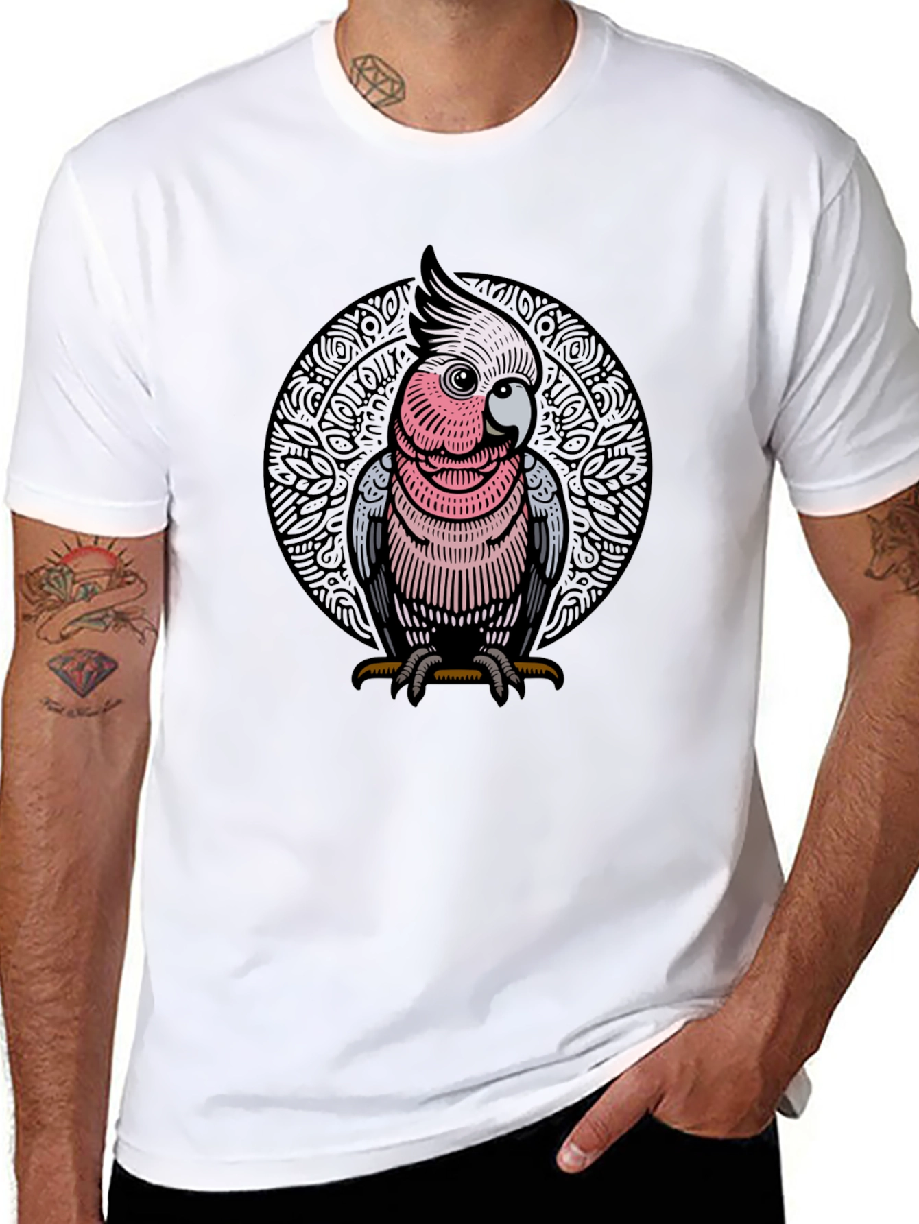 Pink Cockatoo Graphic Tee