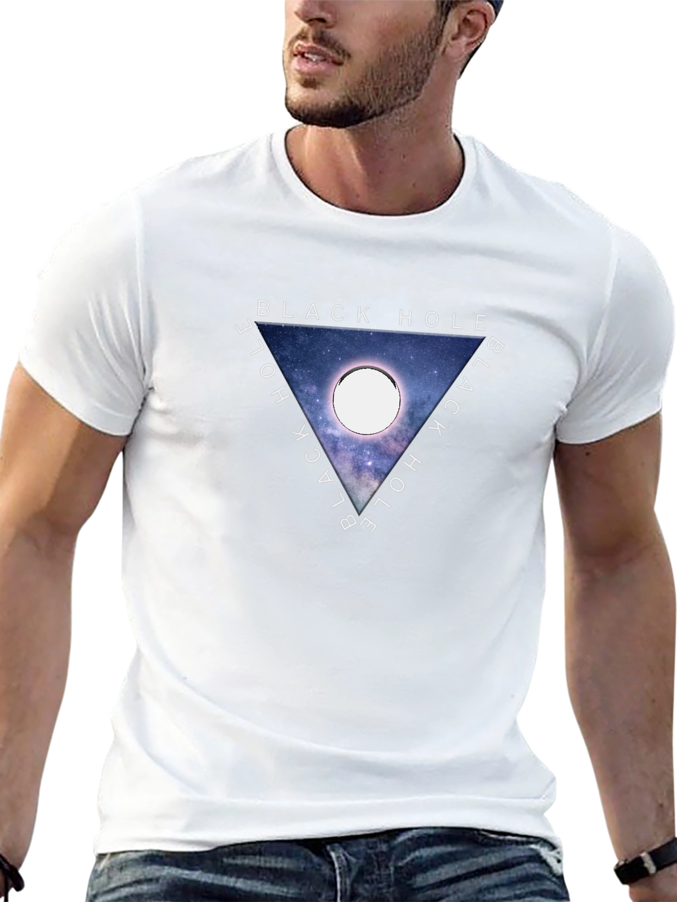 Black Hole Graphic Tee - Trendy Space T-Shirt