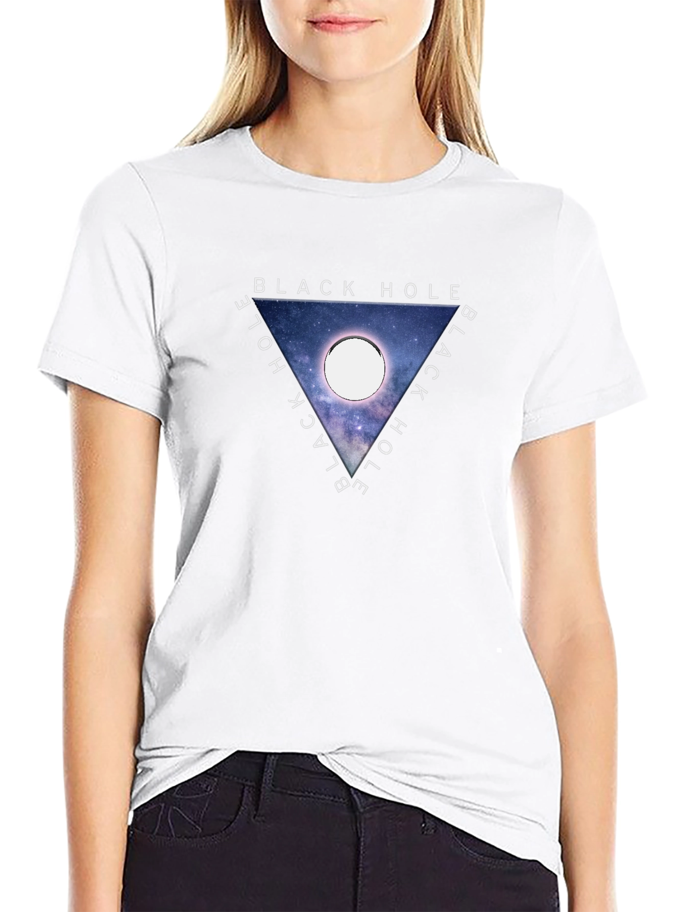 Black Hole Graphic Tee - Trendy Space T-Shirt