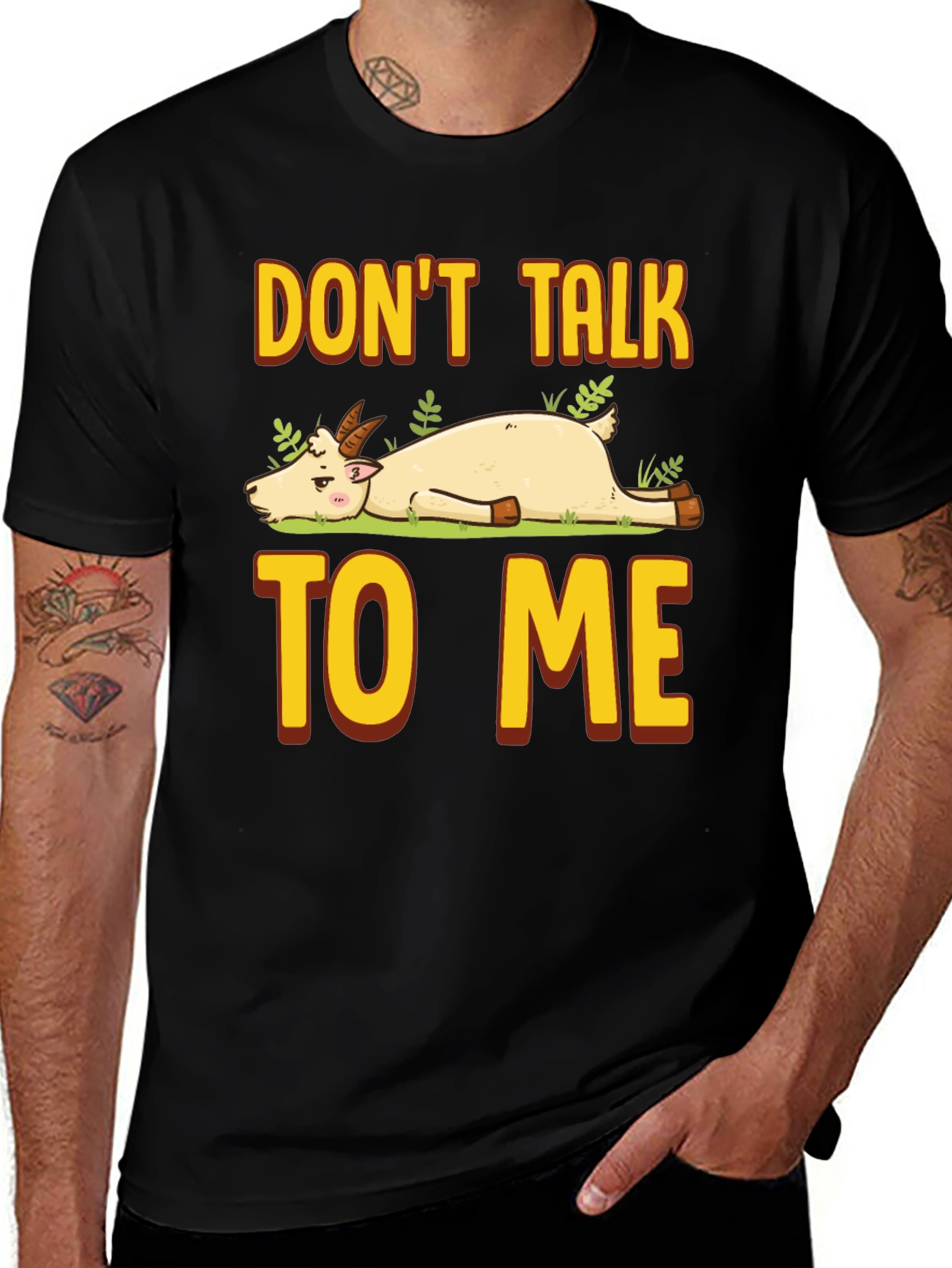 Dont Talk To Me Goat Graphic T-Shirt