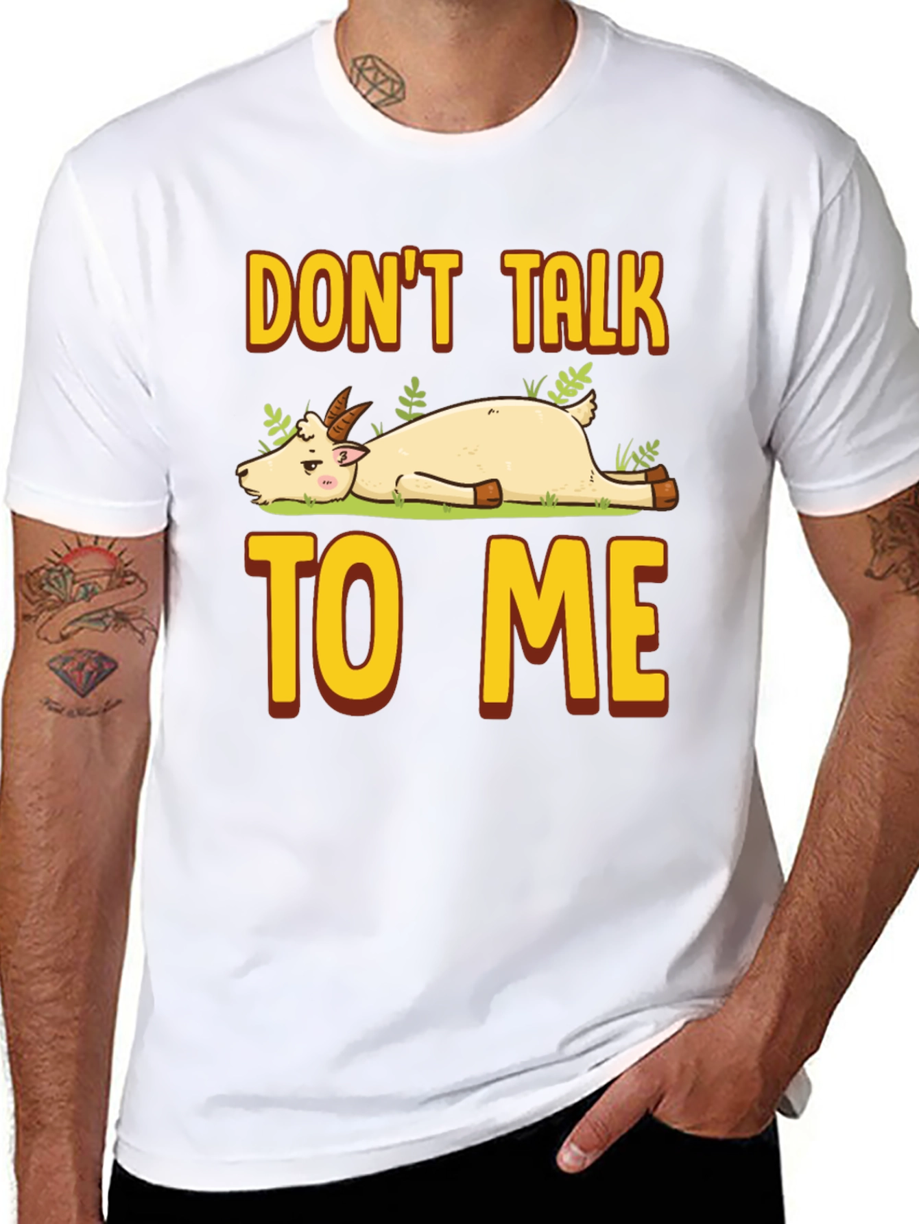 Dont Talk To Me Goat Graphic T-Shirt