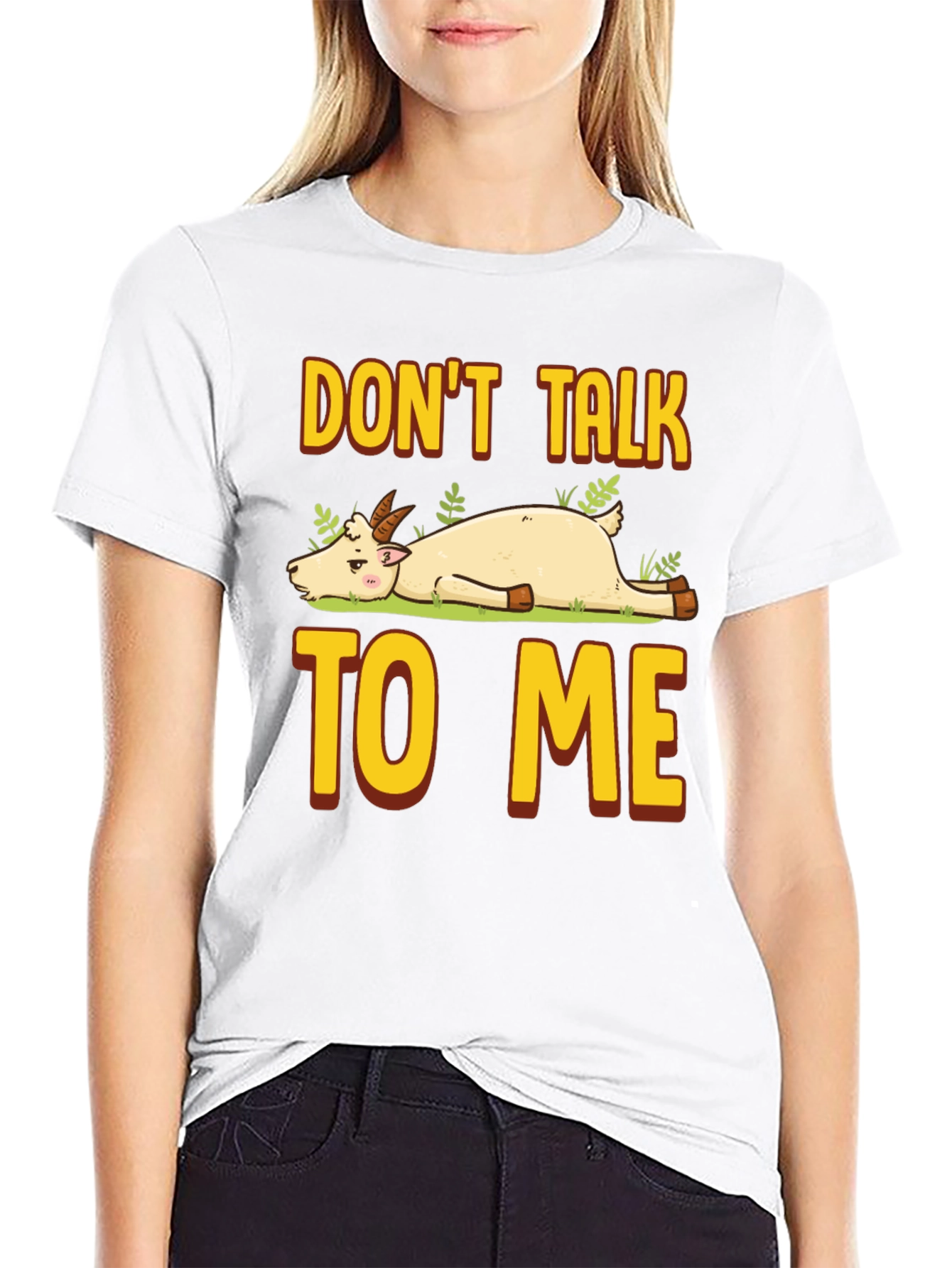Dont Talk To Me Goat Graphic T-Shirt