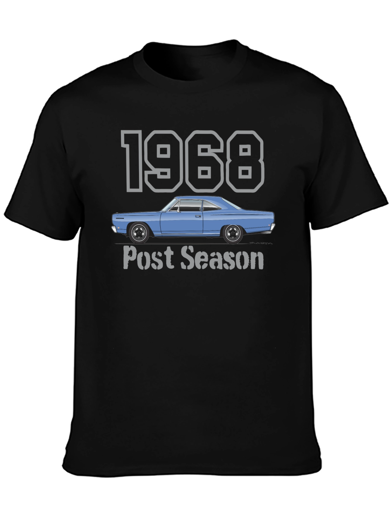 1968 Car Post Season Black T-Shirt