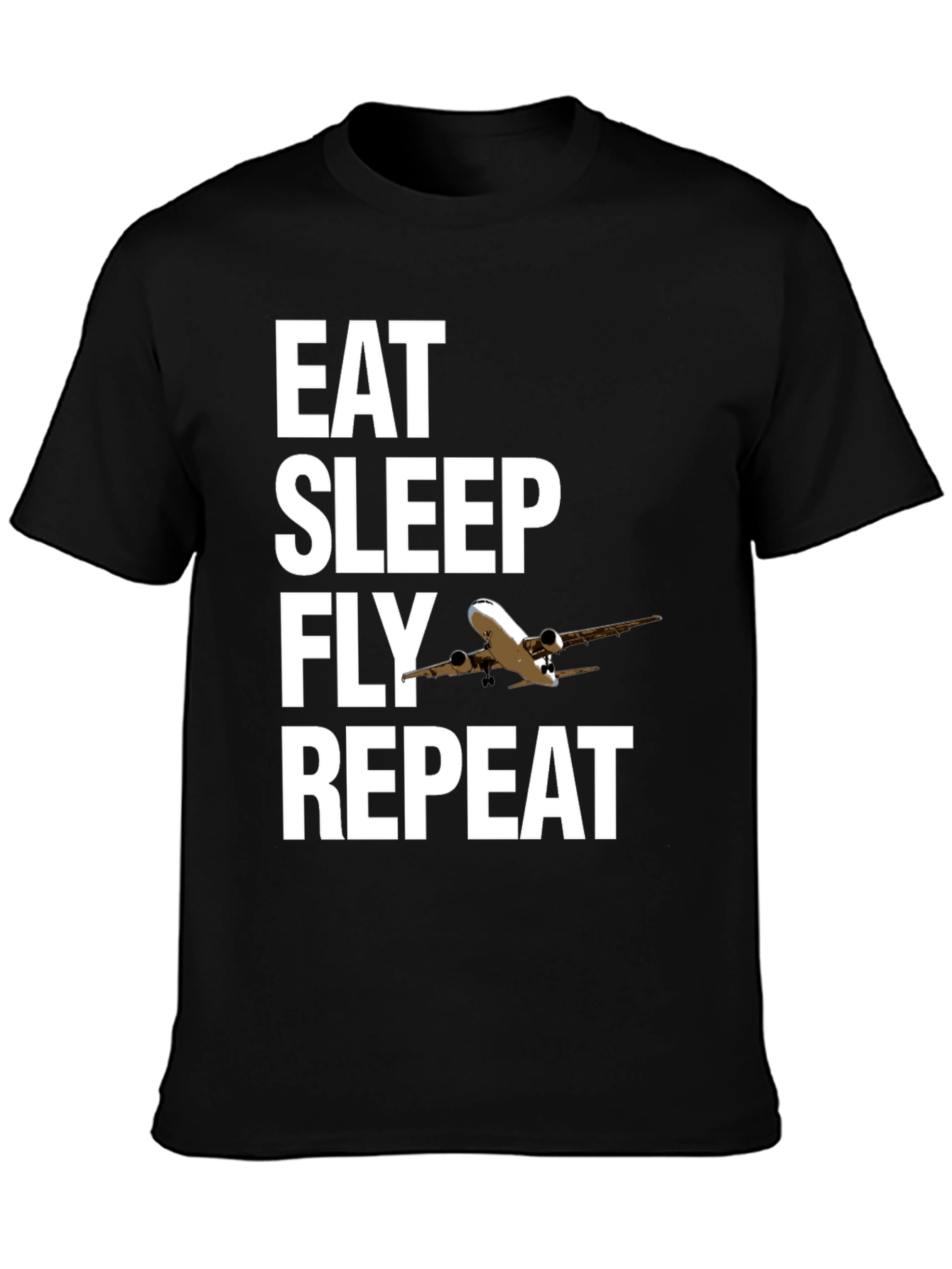 Eat Sleep Fly Repeat Aviation T-Shirt