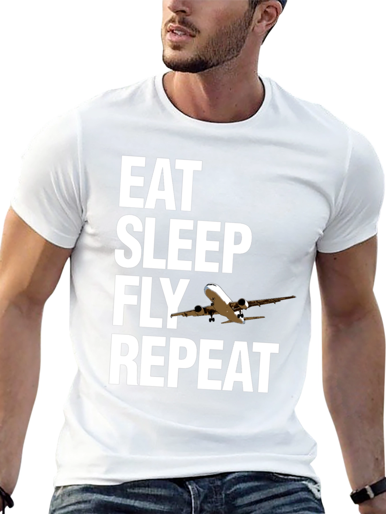 Eat Sleep Fly Repeat Aviation T-Shirt