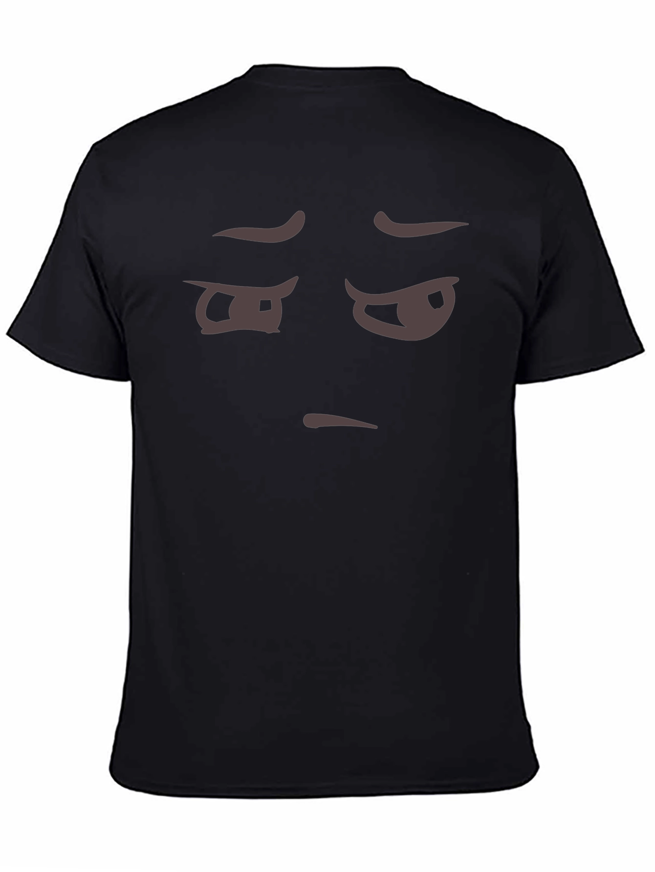 Skeptical Emoji Black T-Shirt