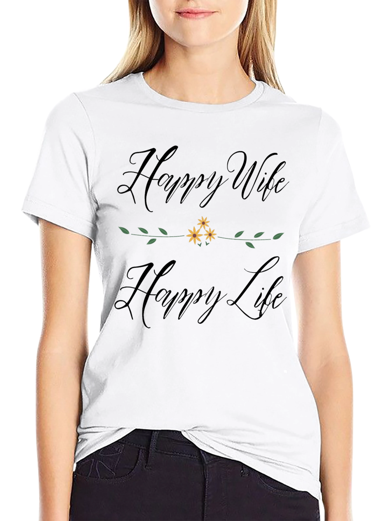 Happy Wife Happy Life Graphic T-Shirt