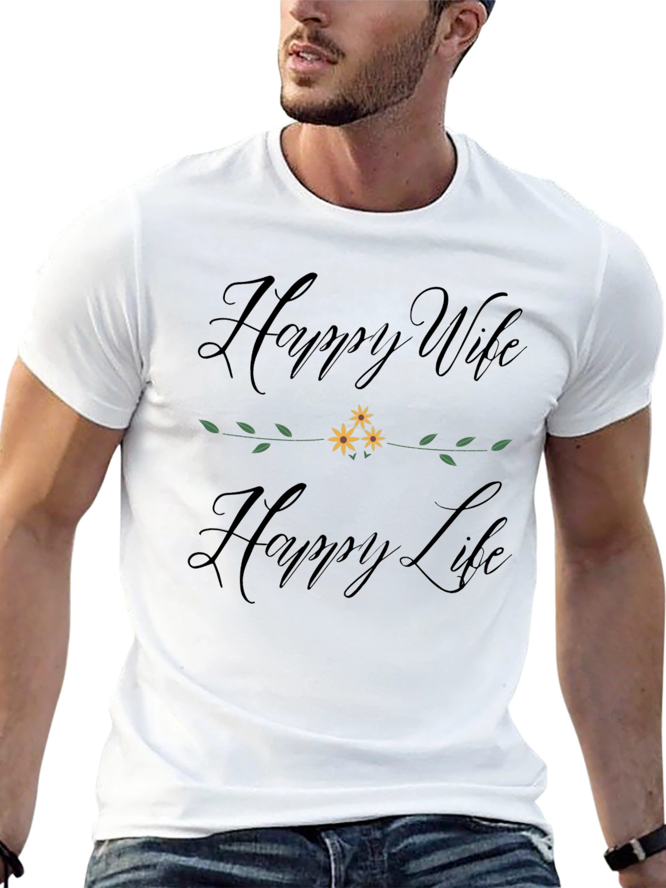 Happy Wife Happy Life Graphic T-Shirt
