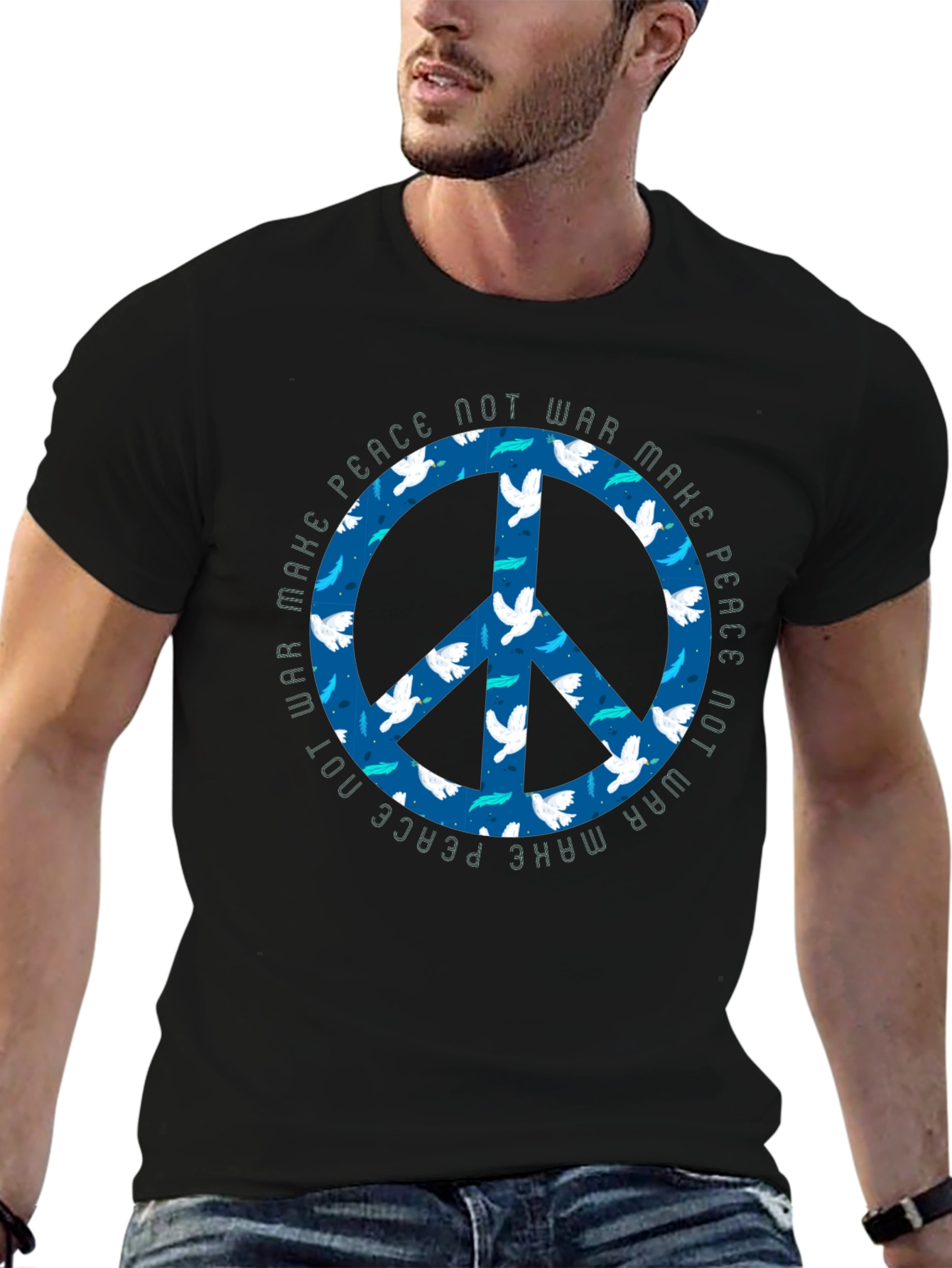 Peace Not War Dove Graphic T-Shirt
