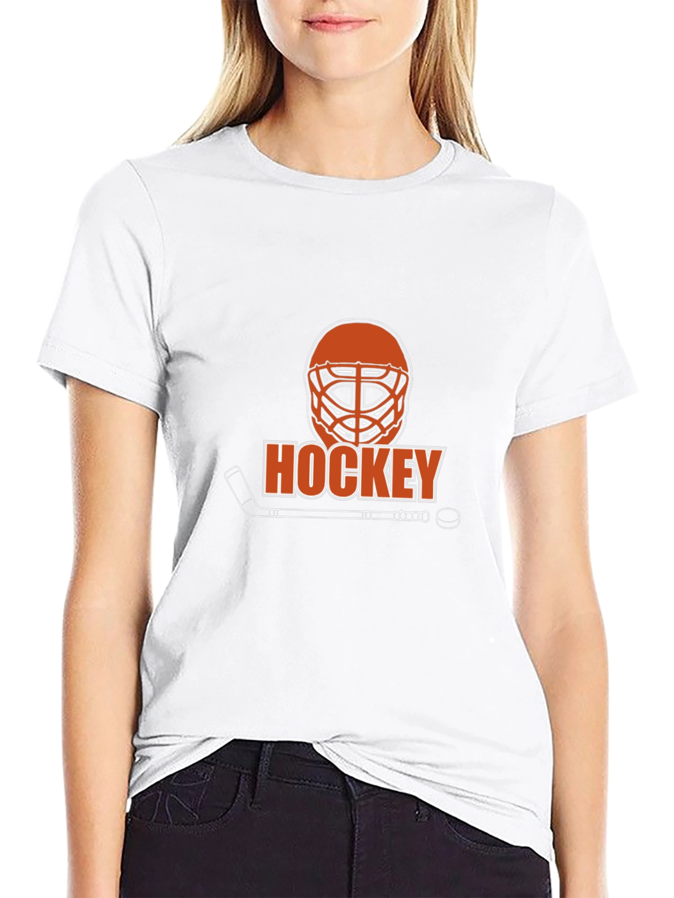 Hockey Graphic T-Shirt - Black Cotton Tee