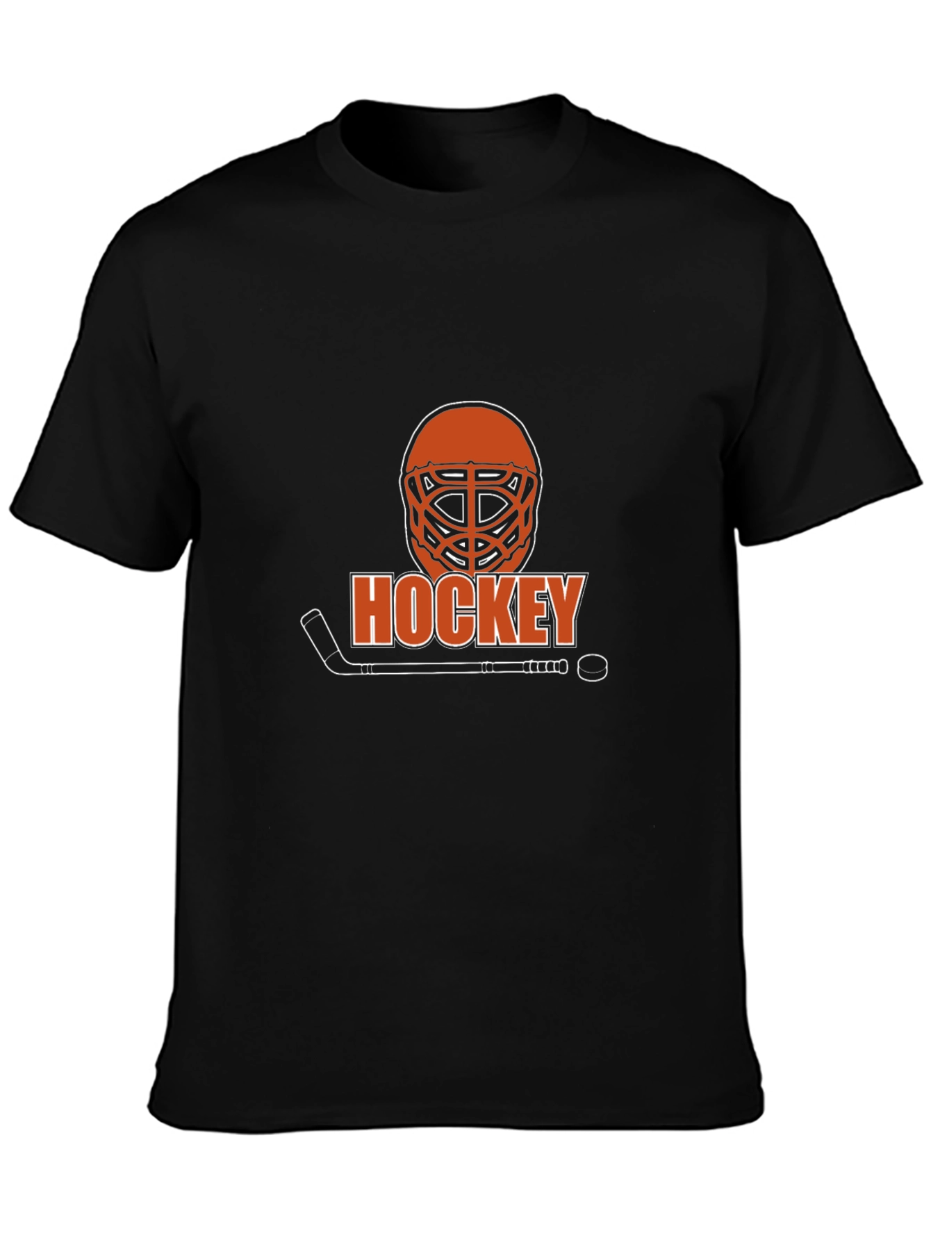 Hockey Graphic T-Shirt - Black Cotton Tee