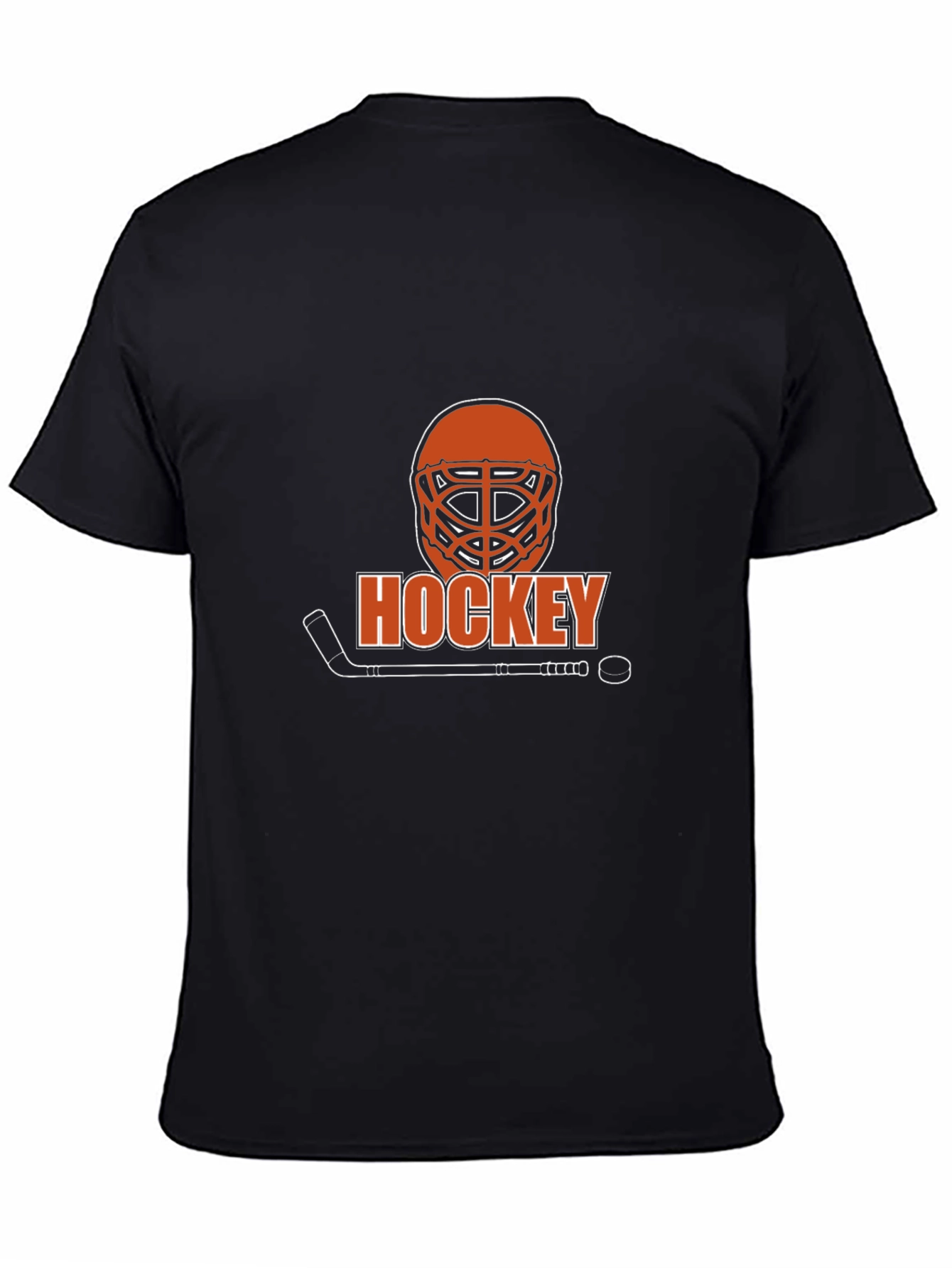 Hockey Graphic T-Shirt - Black Cotton Tee