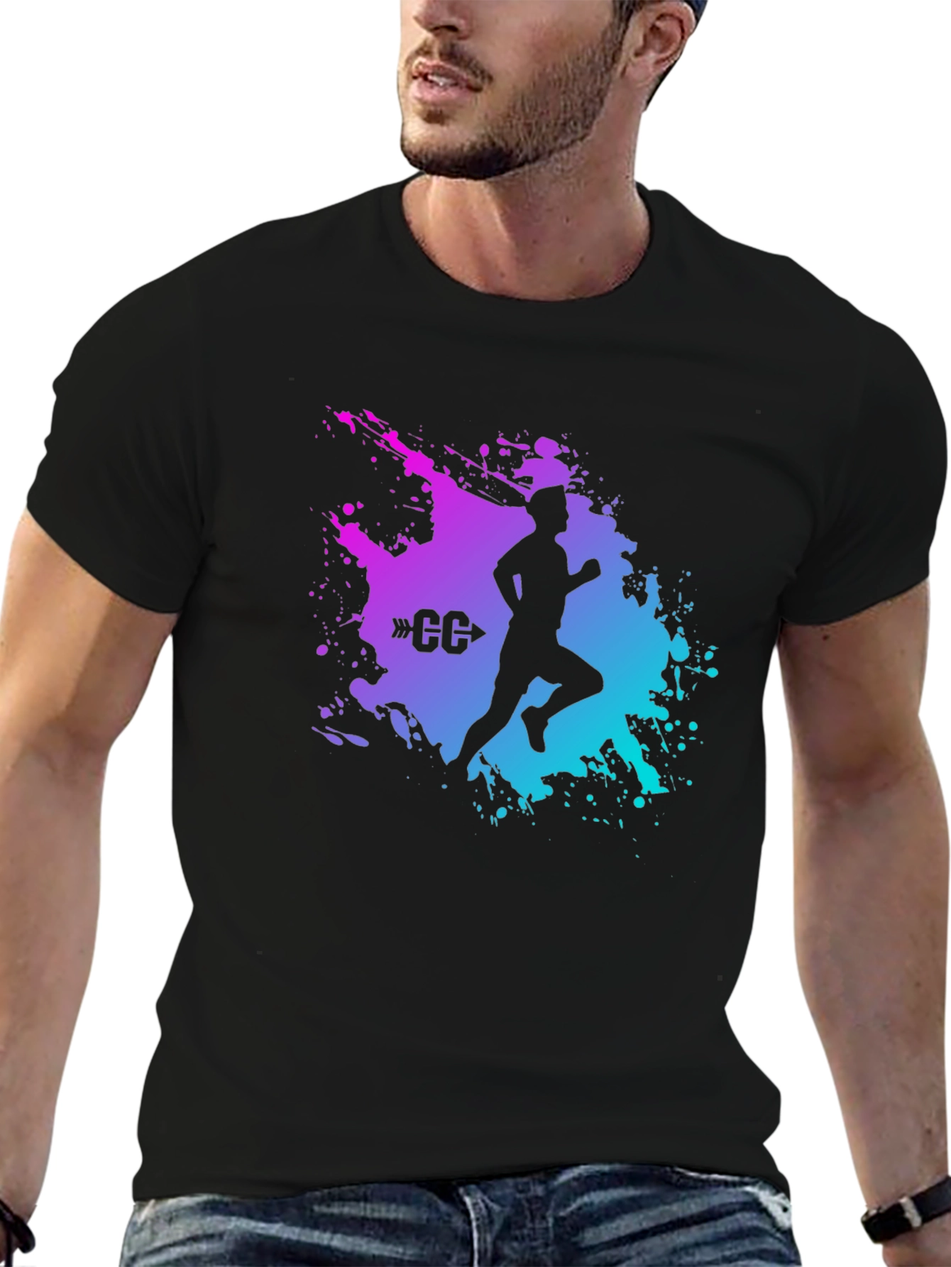 Cross Country Runner Graphic T-Shirt - Sporty Tee
