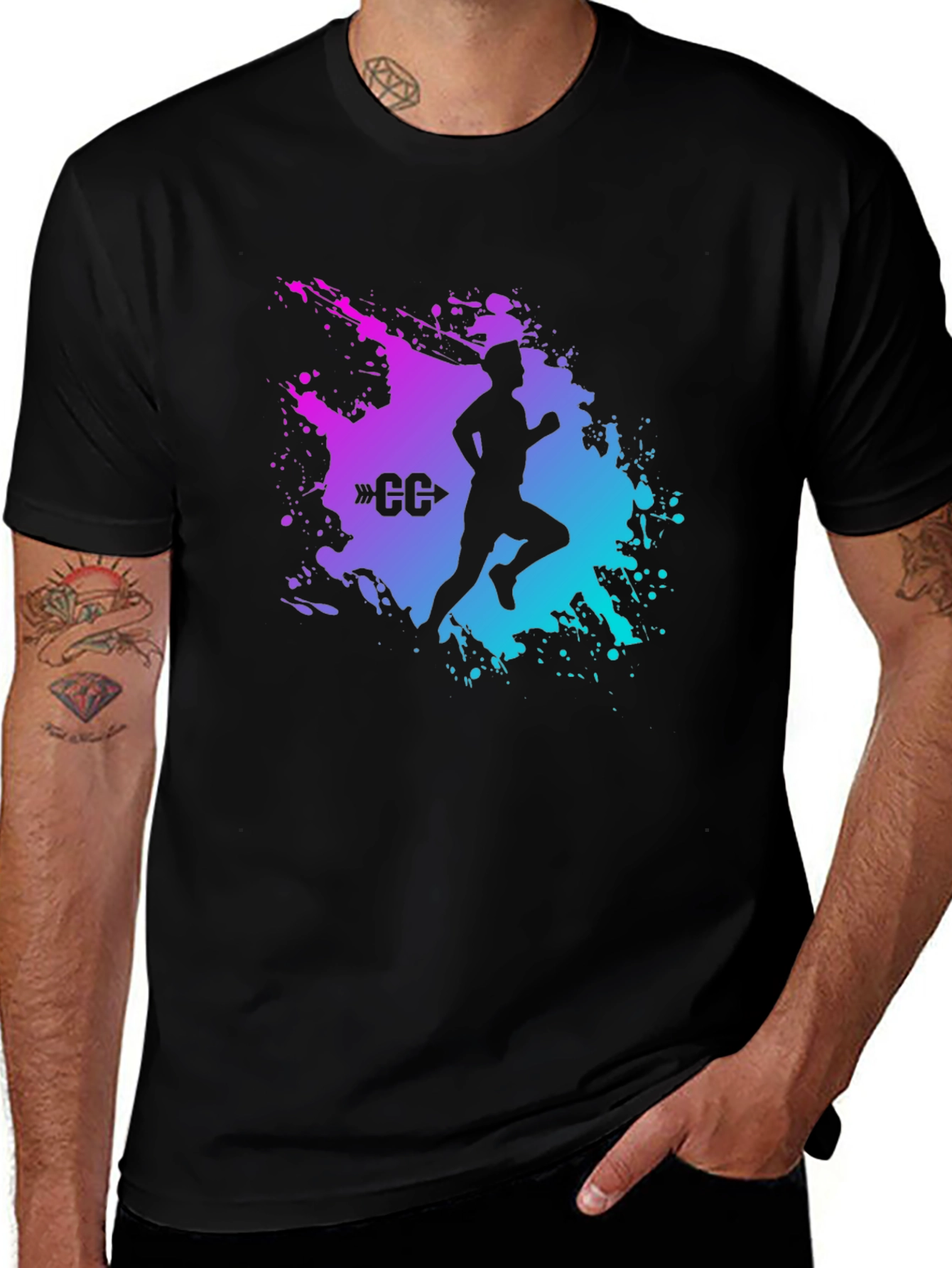 Cross Country Runner Graphic T-Shirt - Sporty Tee