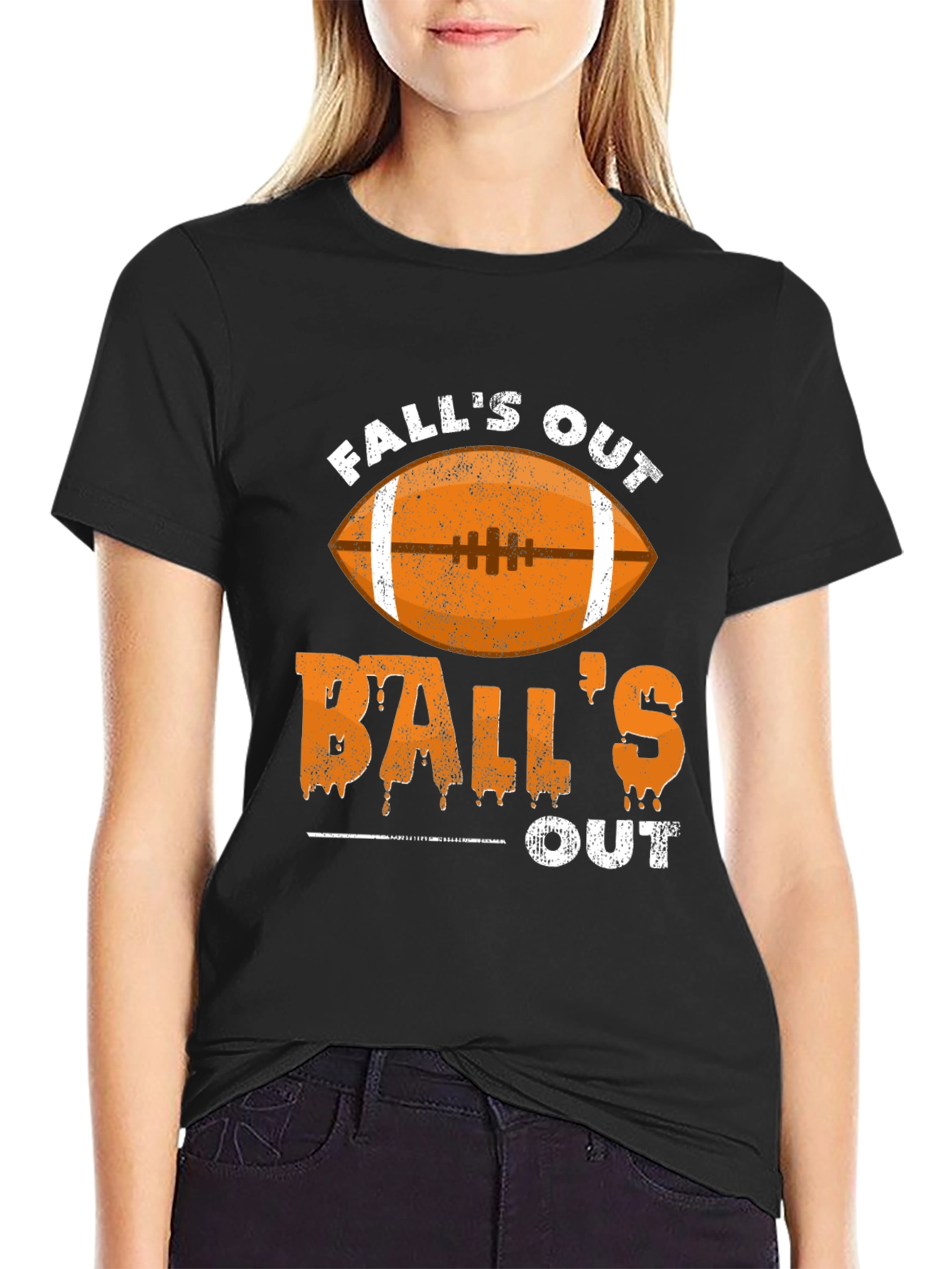 Falls Out Balls Out Football T-Shirt