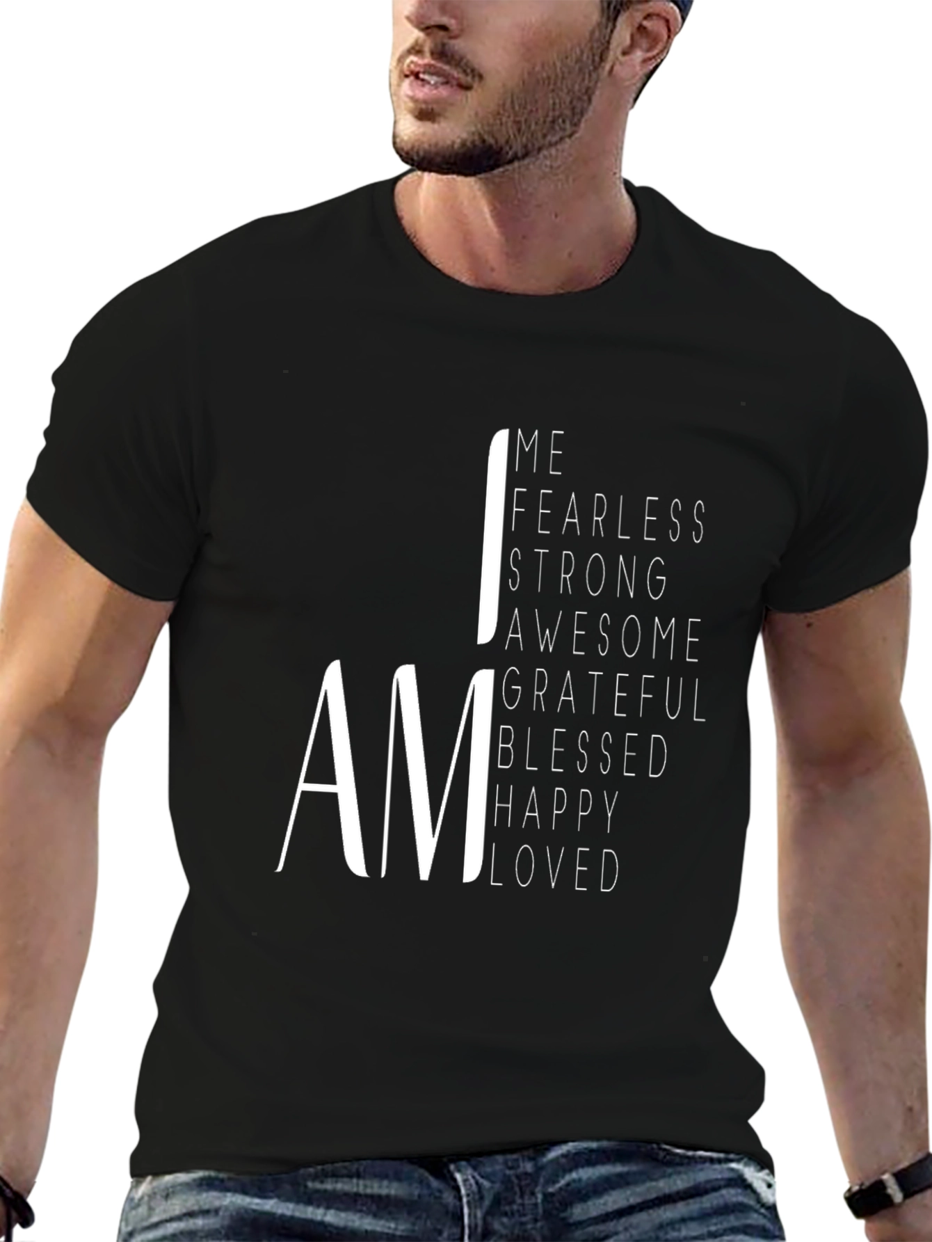 I AM Positive Affirmation Black T-Shirt