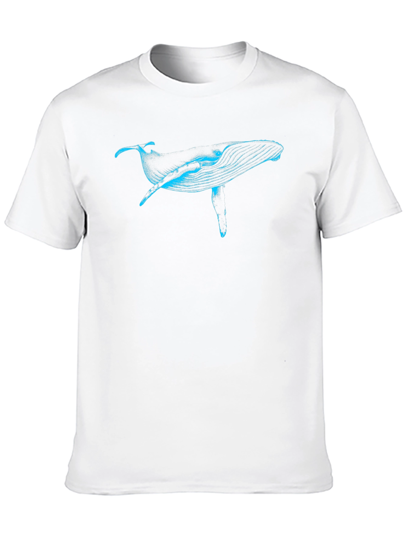 Blue Whale Graphic Tee - Black Cotton T-Shirt
