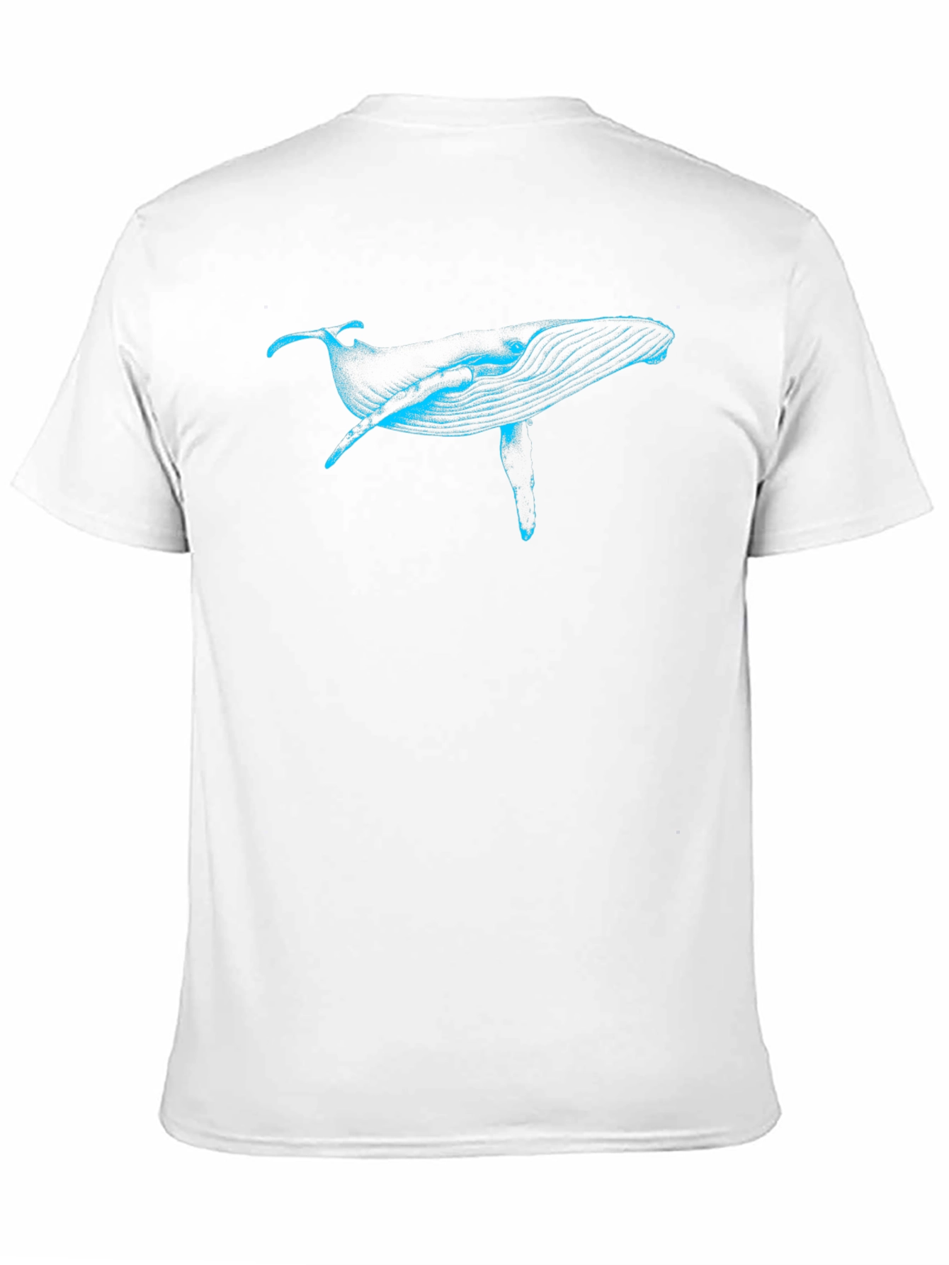 Blue Whale Graphic Tee - Black Cotton T-Shirt