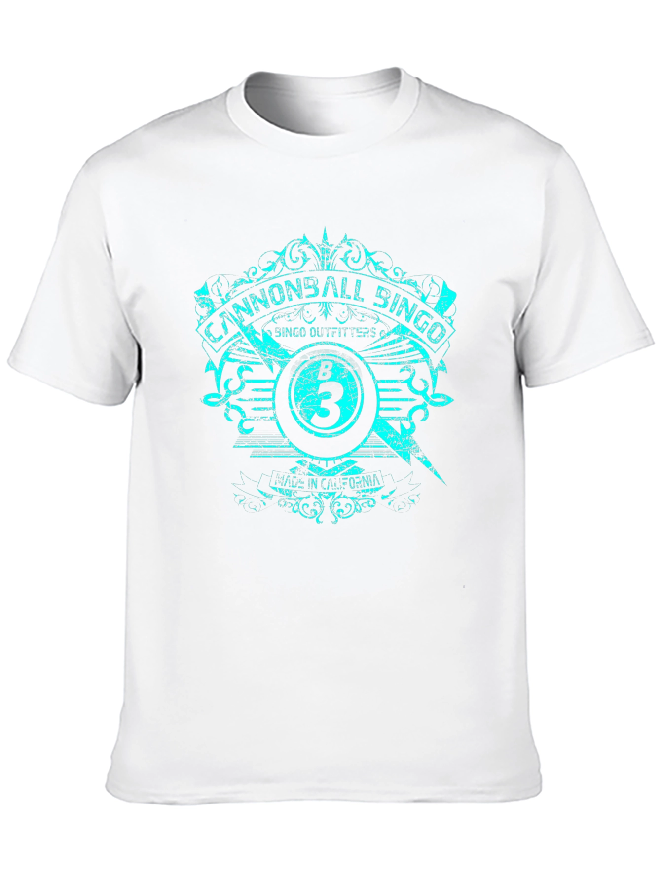 Cannonball Bingo Black T-Shirt with Graphic Design