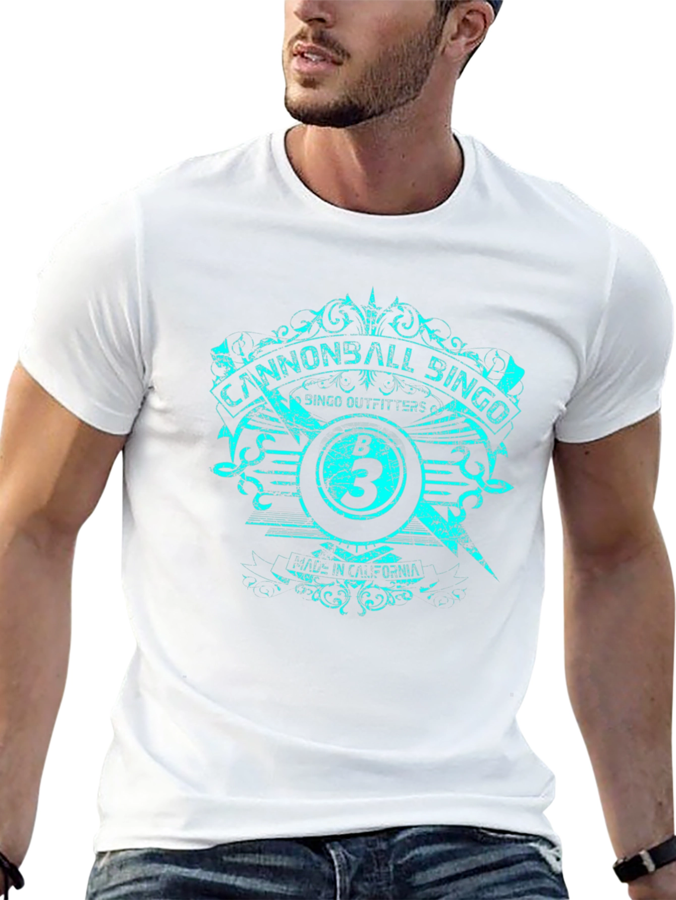 Cannonball Bingo Black T-Shirt with Graphic Design