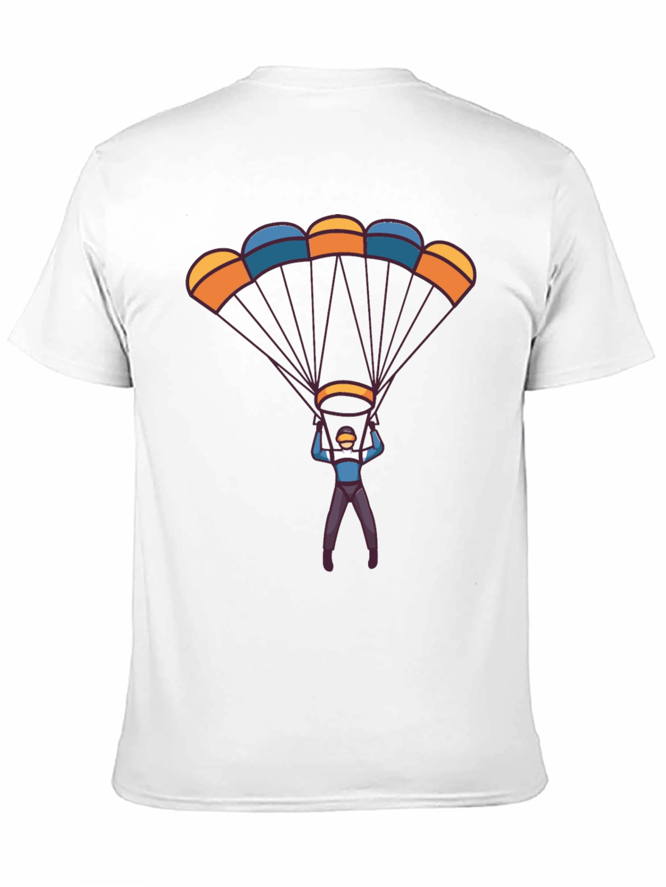 Parachute Design Black T-Shirt