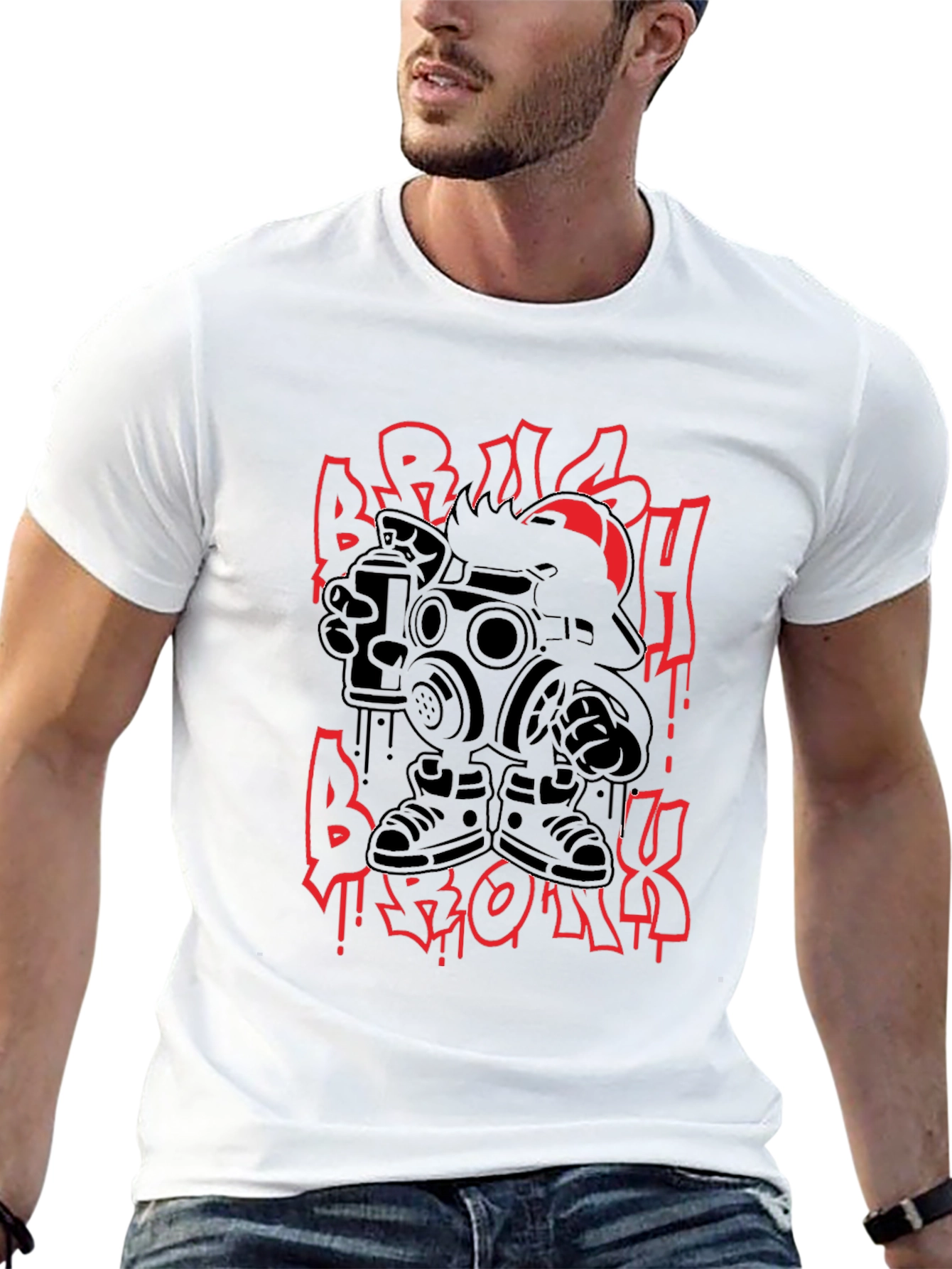 Urban Graffiti Graphic Tee - Black
