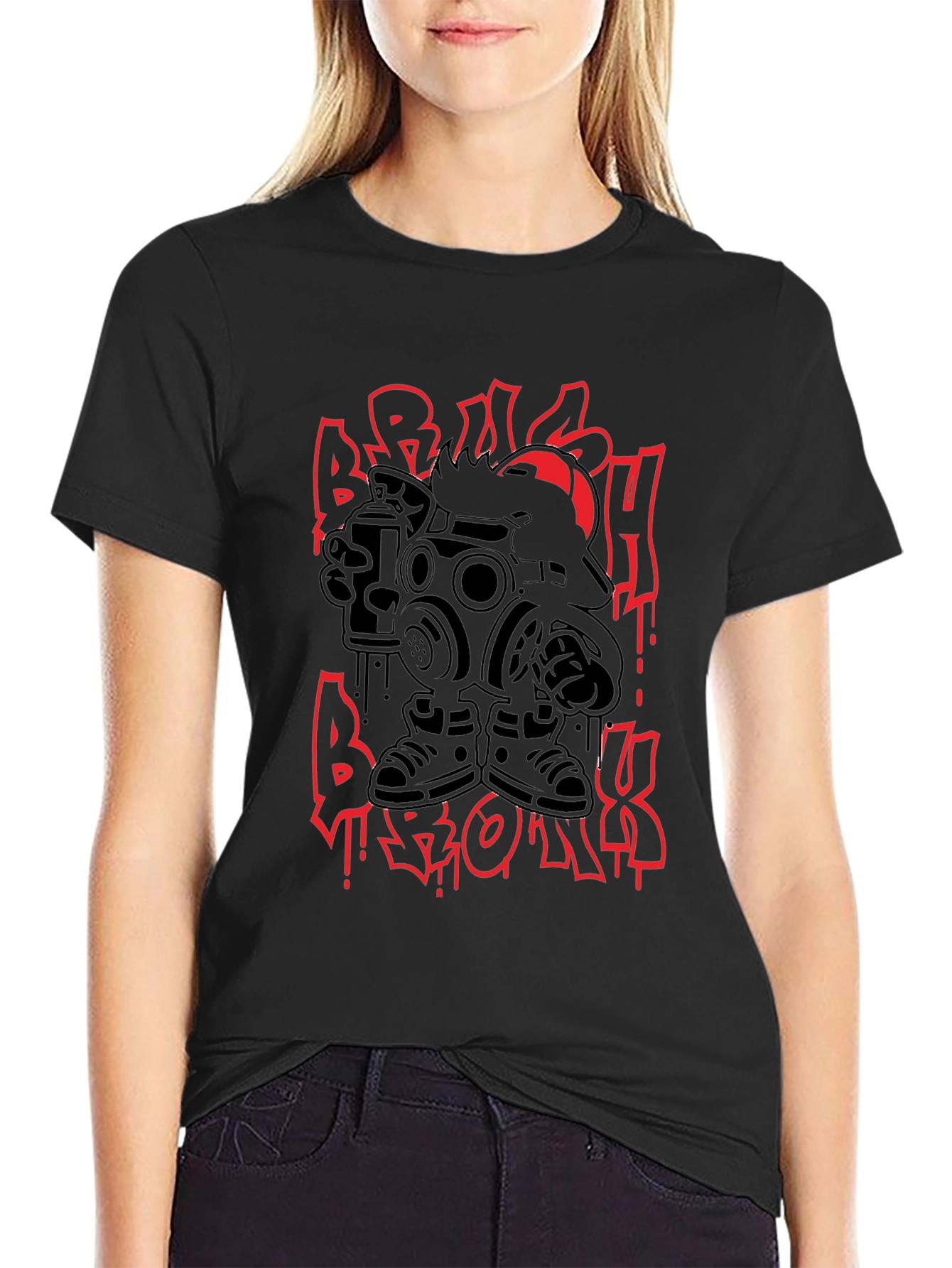 Urban Graffiti Graphic Tee - Black