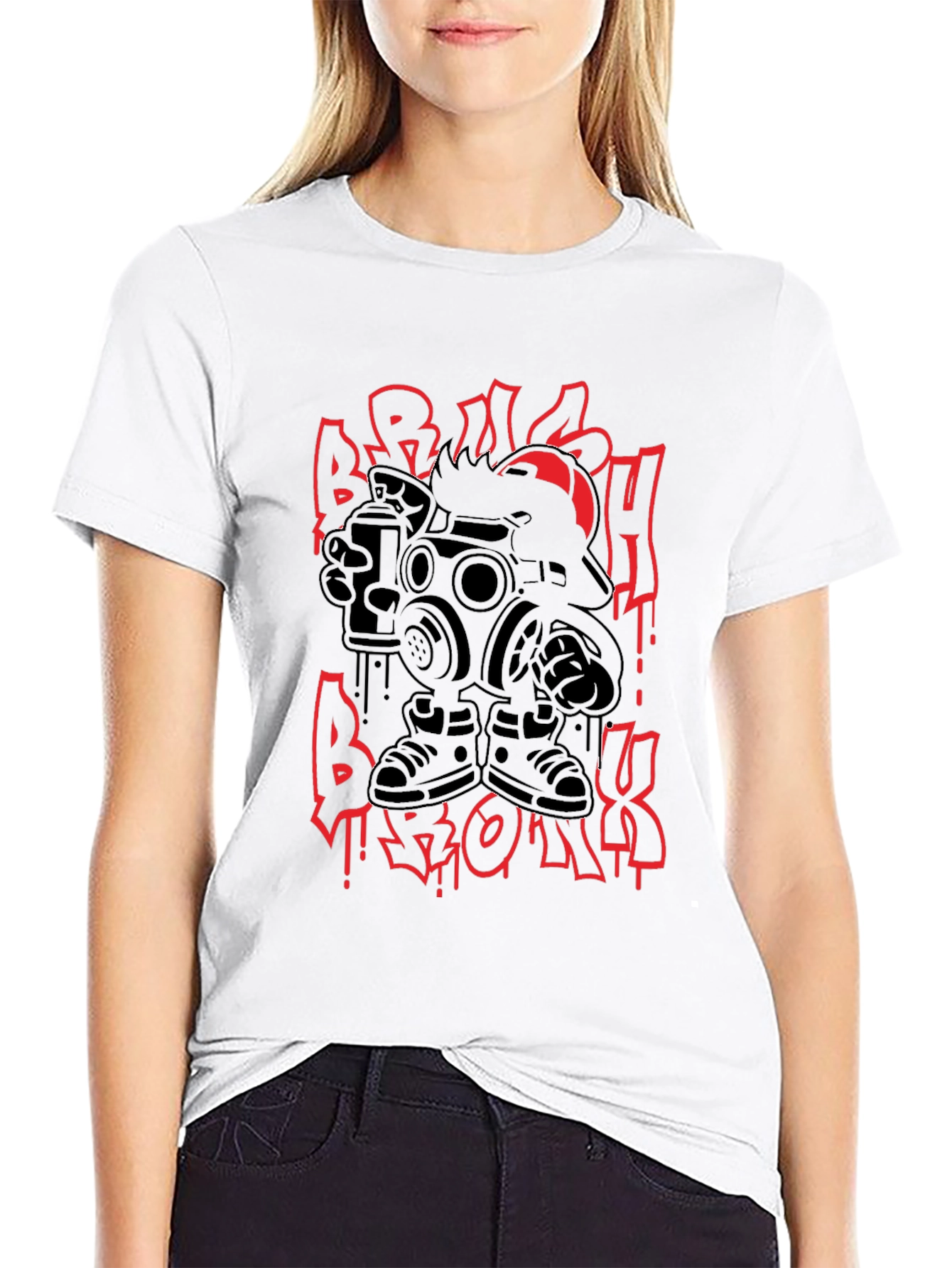 Urban Graffiti Graphic Tee - Black