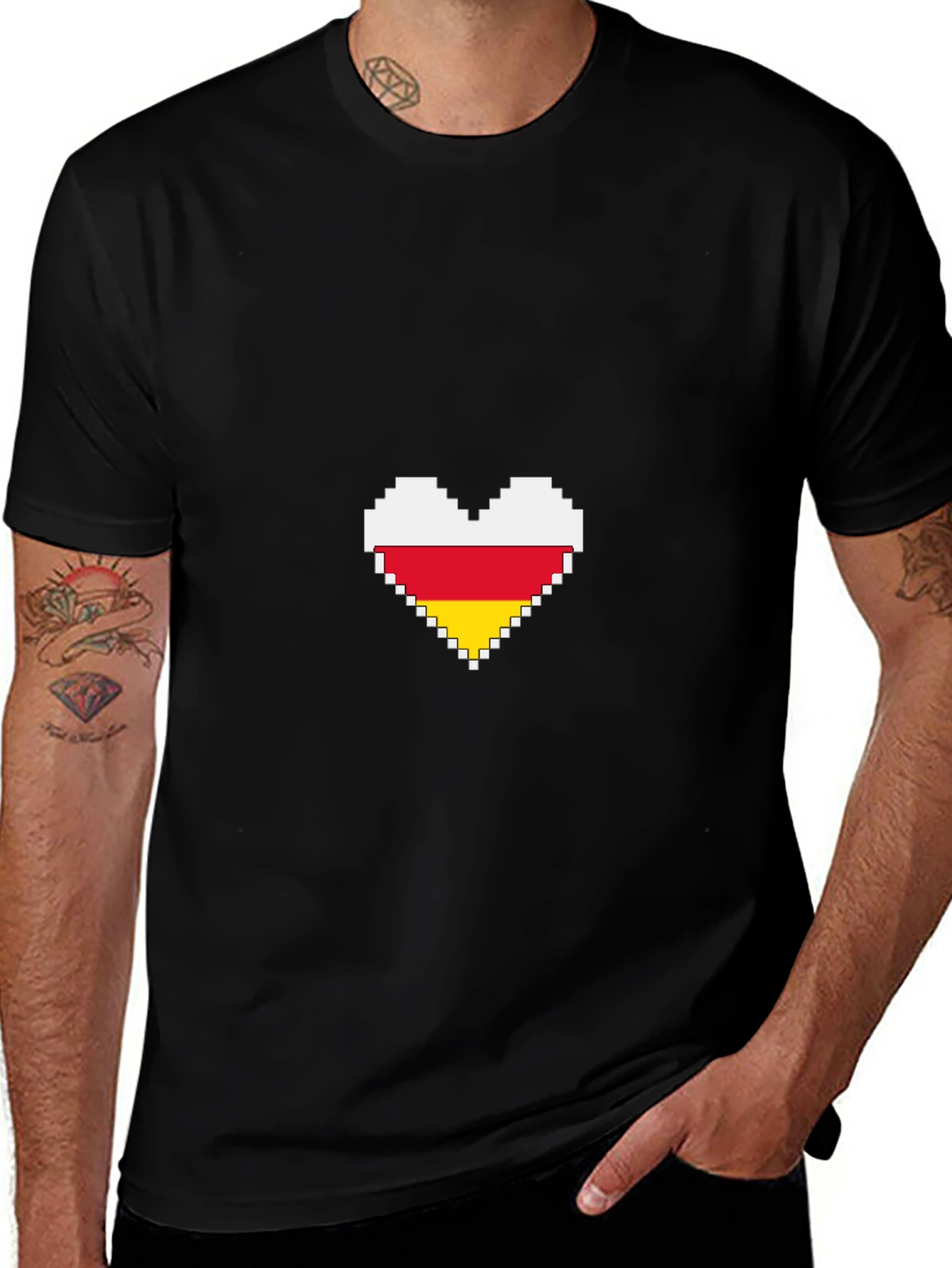 Pixel Heart Flag T-Shirt