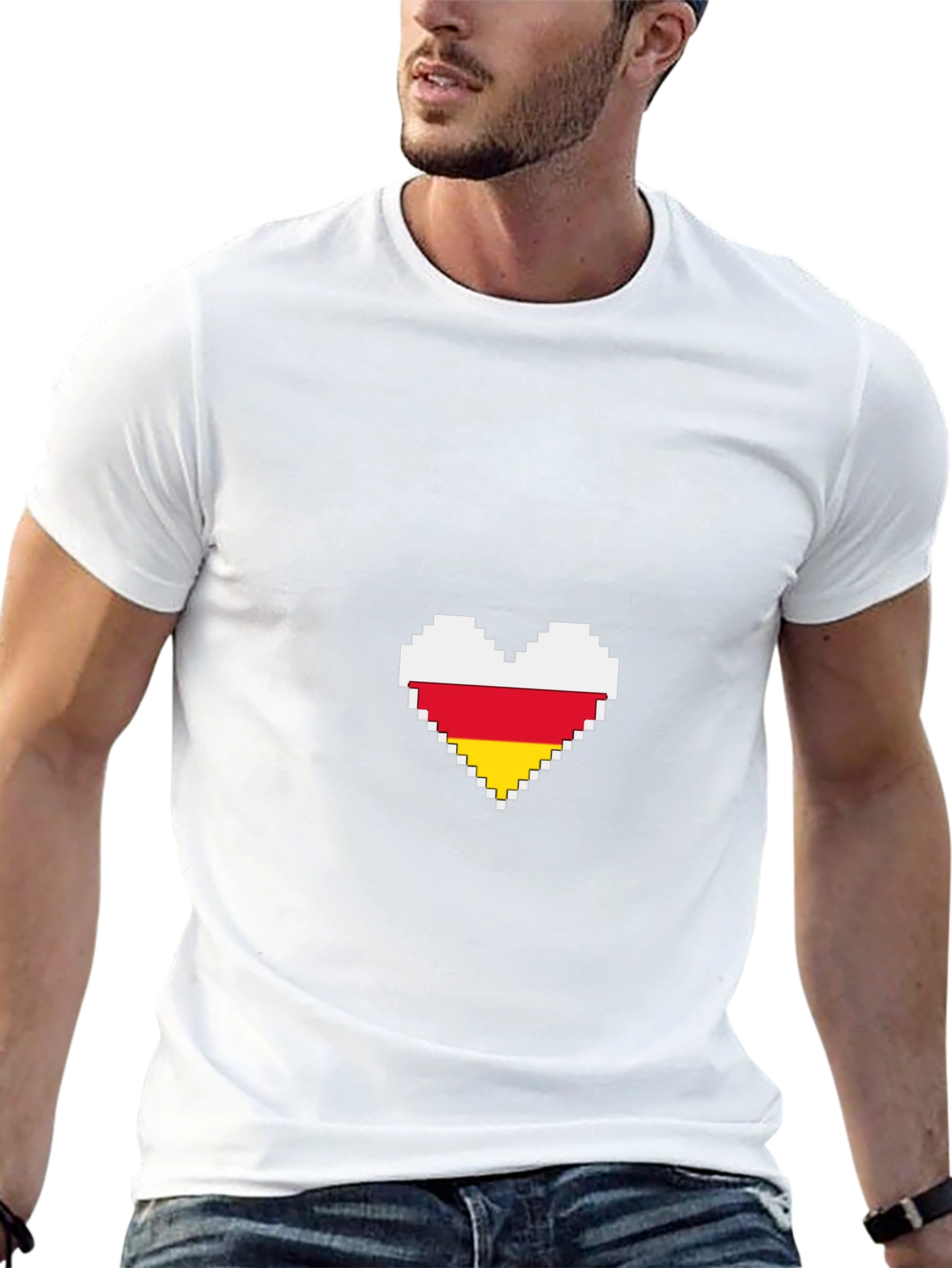 Pixel Heart Flag T-Shirt