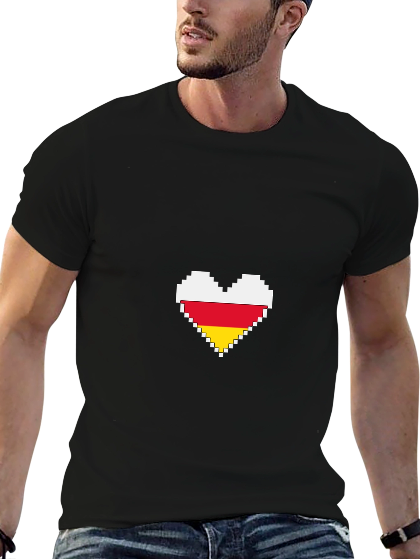 Pixel Heart Flag T-Shirt
