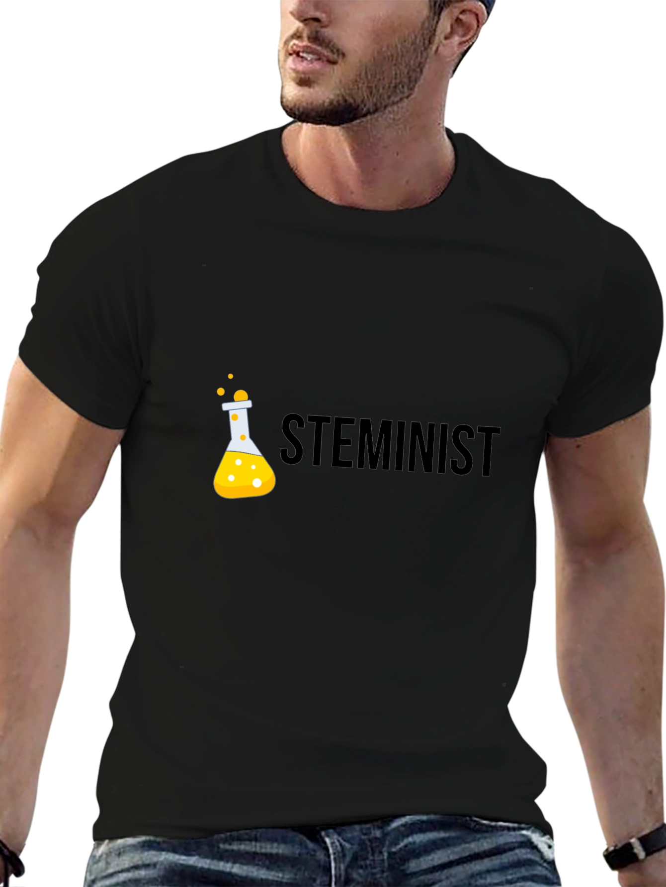 STEMinist Black T-Shirt - Science & Equality