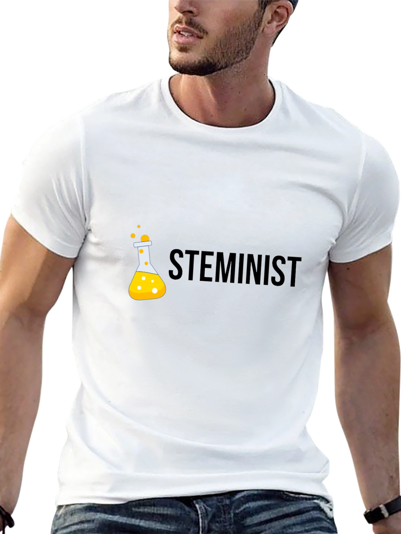 STEMinist Black T-Shirt - Science & Equality