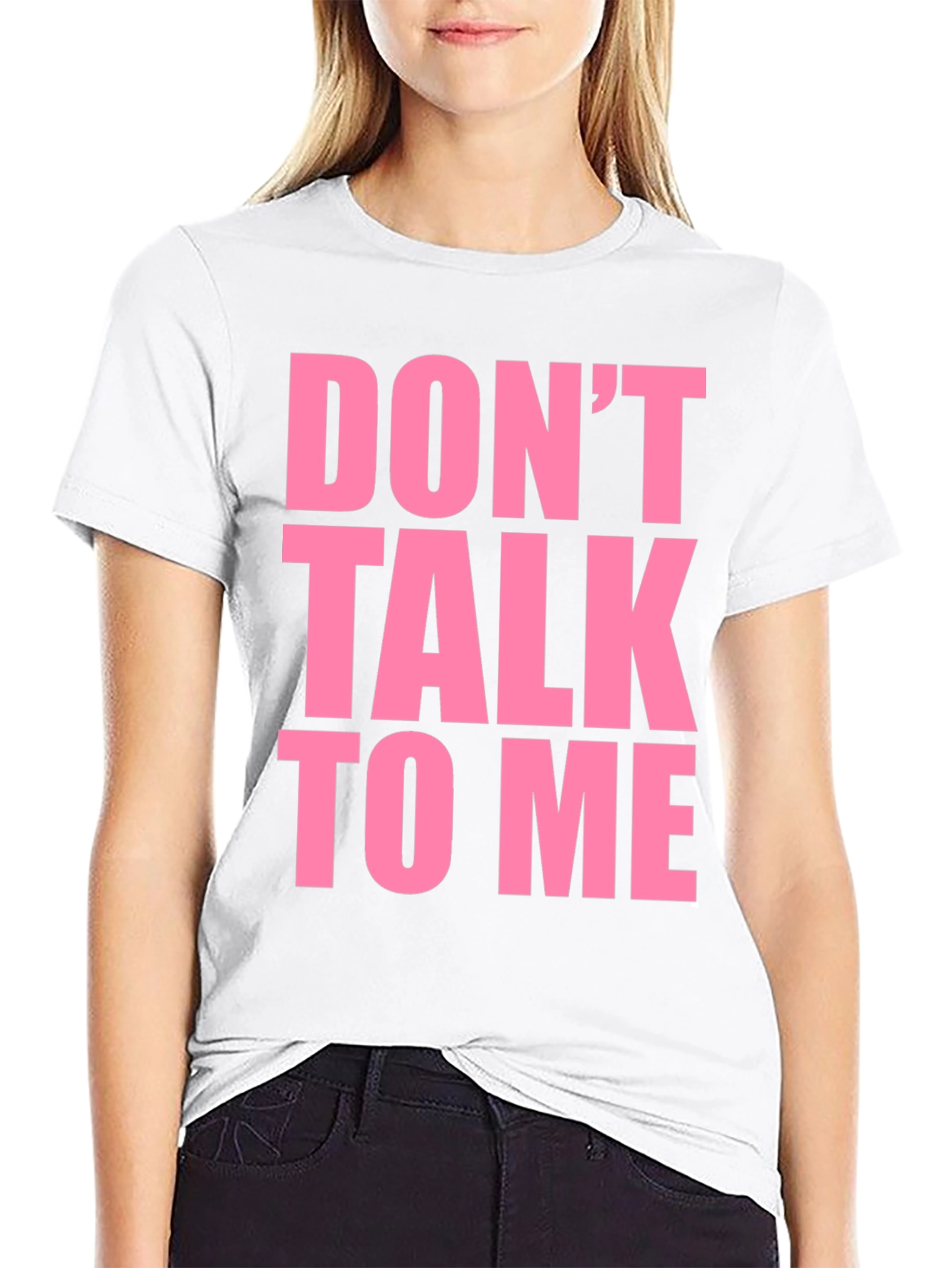 Dont Talk To Me Graphic Tee - Black