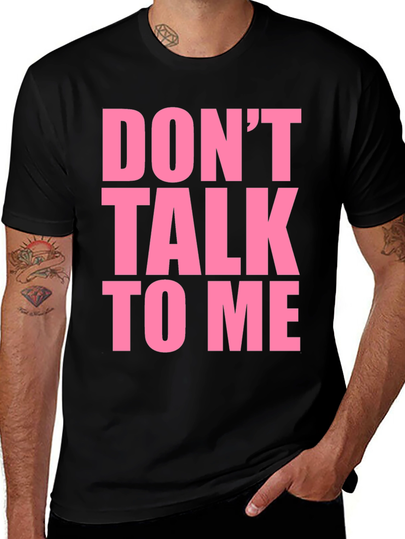 Dont Talk To Me Graphic Tee - Black