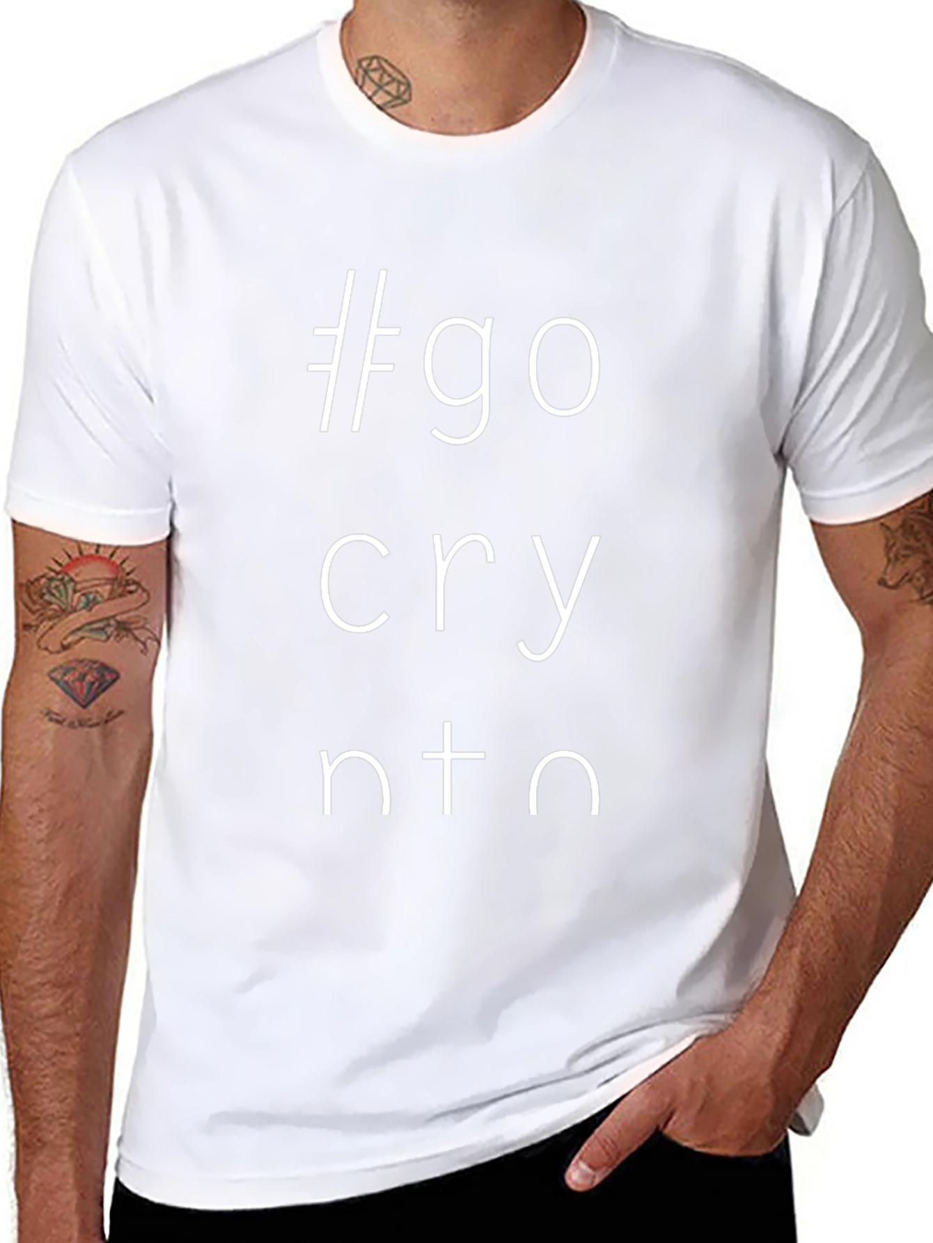 #go cry nto T-Shirt - Black Graphic Tee