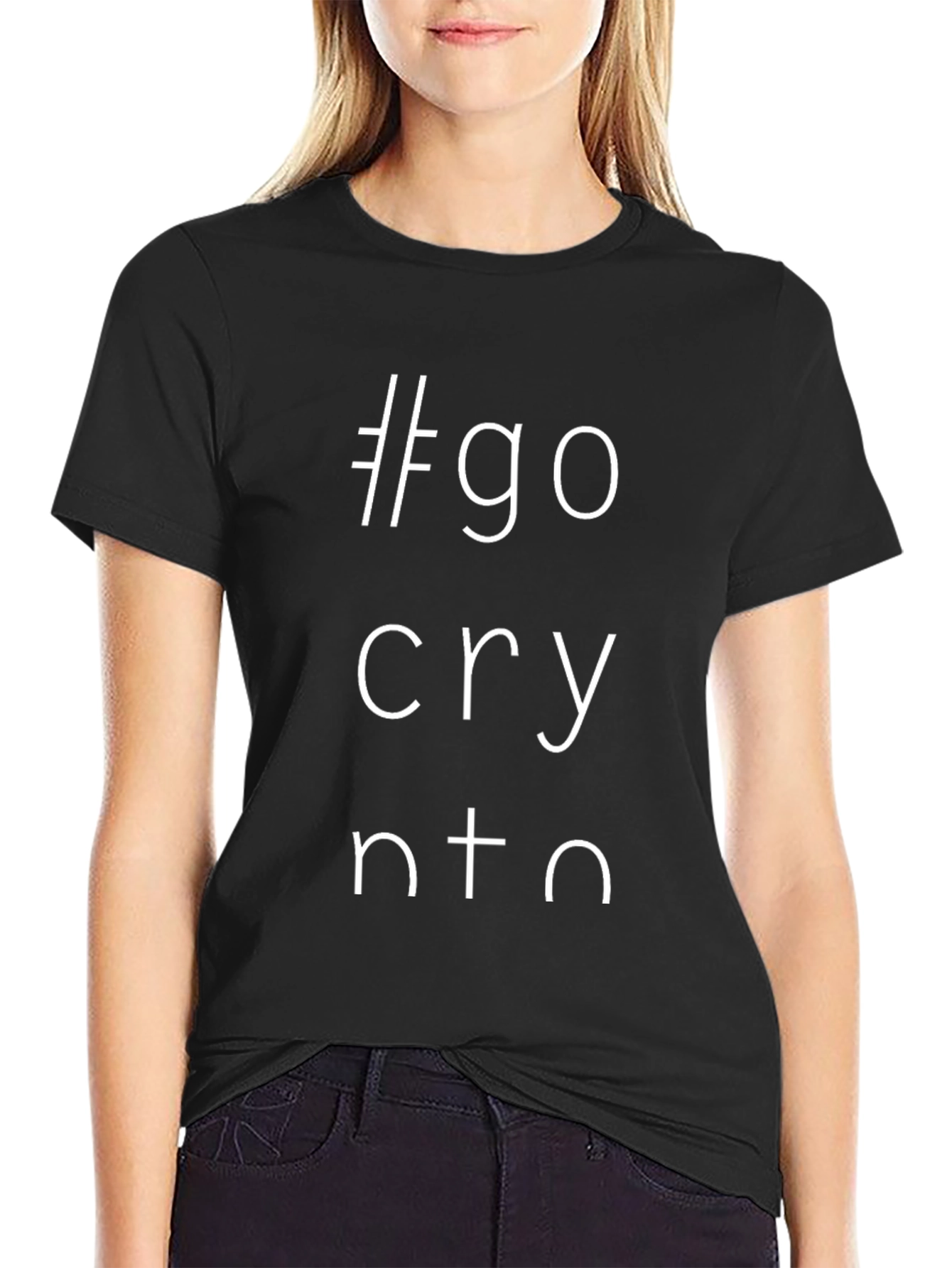 #go cry nto T-Shirt - Black Graphic Tee