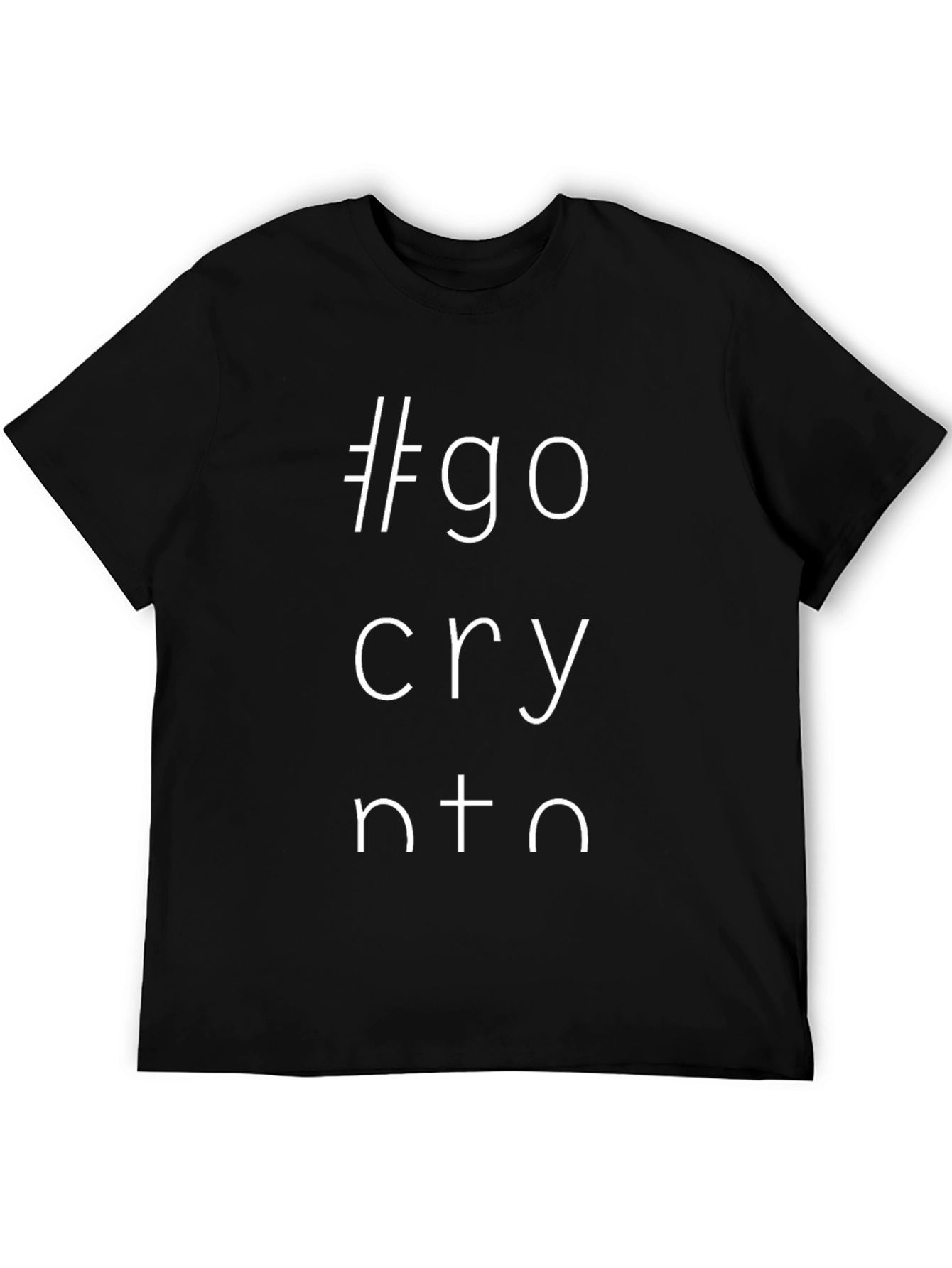 #go cry nto T-Shirt - Black Graphic Tee