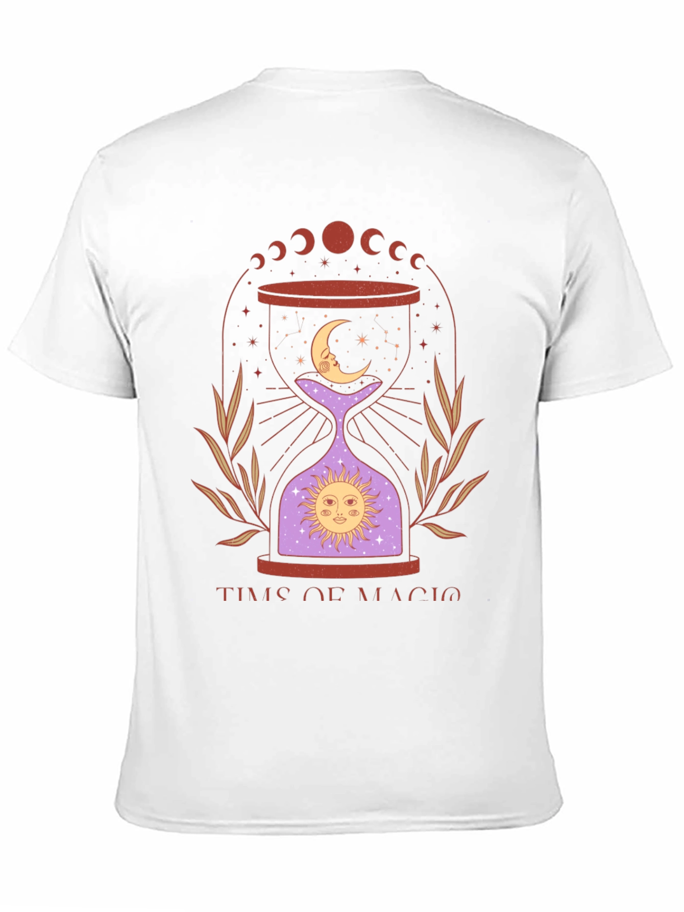 Time of Magic Graphic Tee - Mystical Hourglass Design