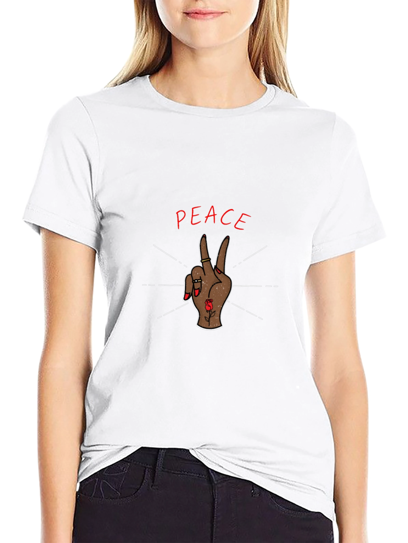 Peace Sign Graphic Tee - Stylish & Comfortable