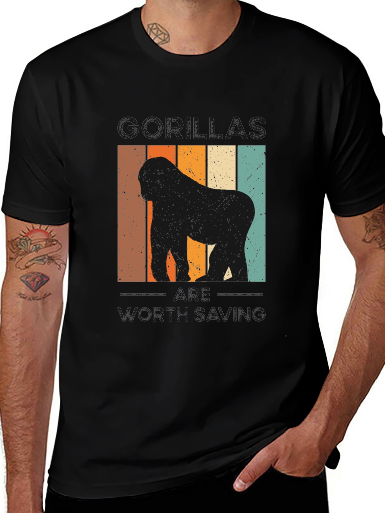 Gorilla T-Shirt - Retro Style Unique Design