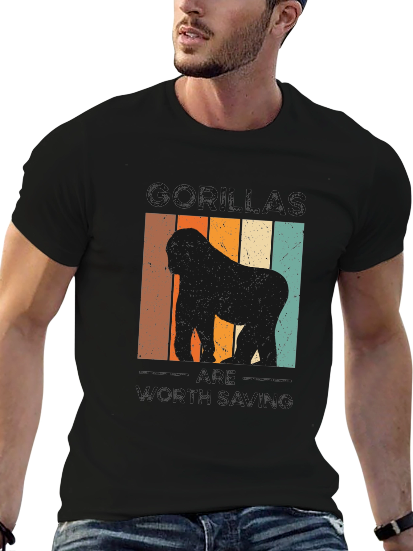 Gorilla T-Shirt - Retro Style Unique Design